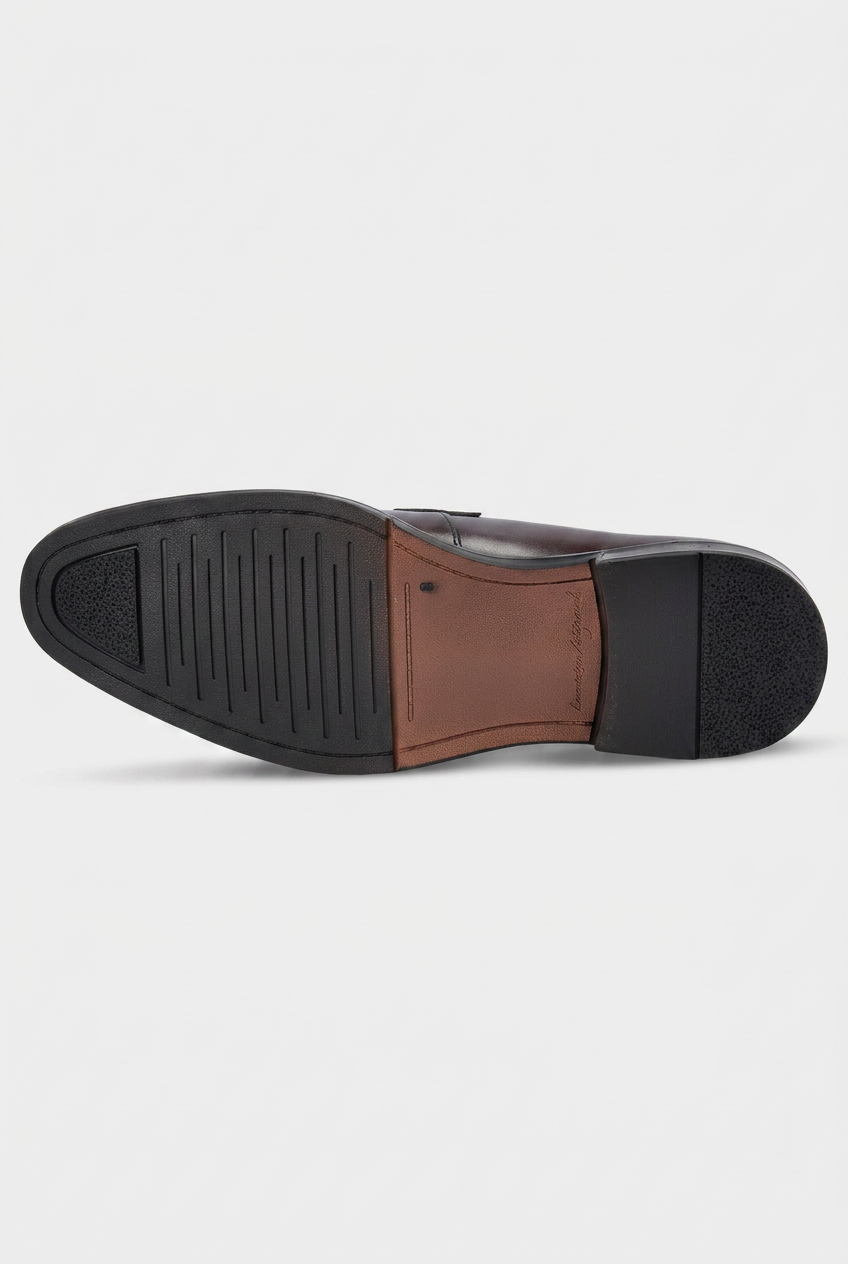 Men’s Leather Penny Loafer Shoes - Brown ole PIcture