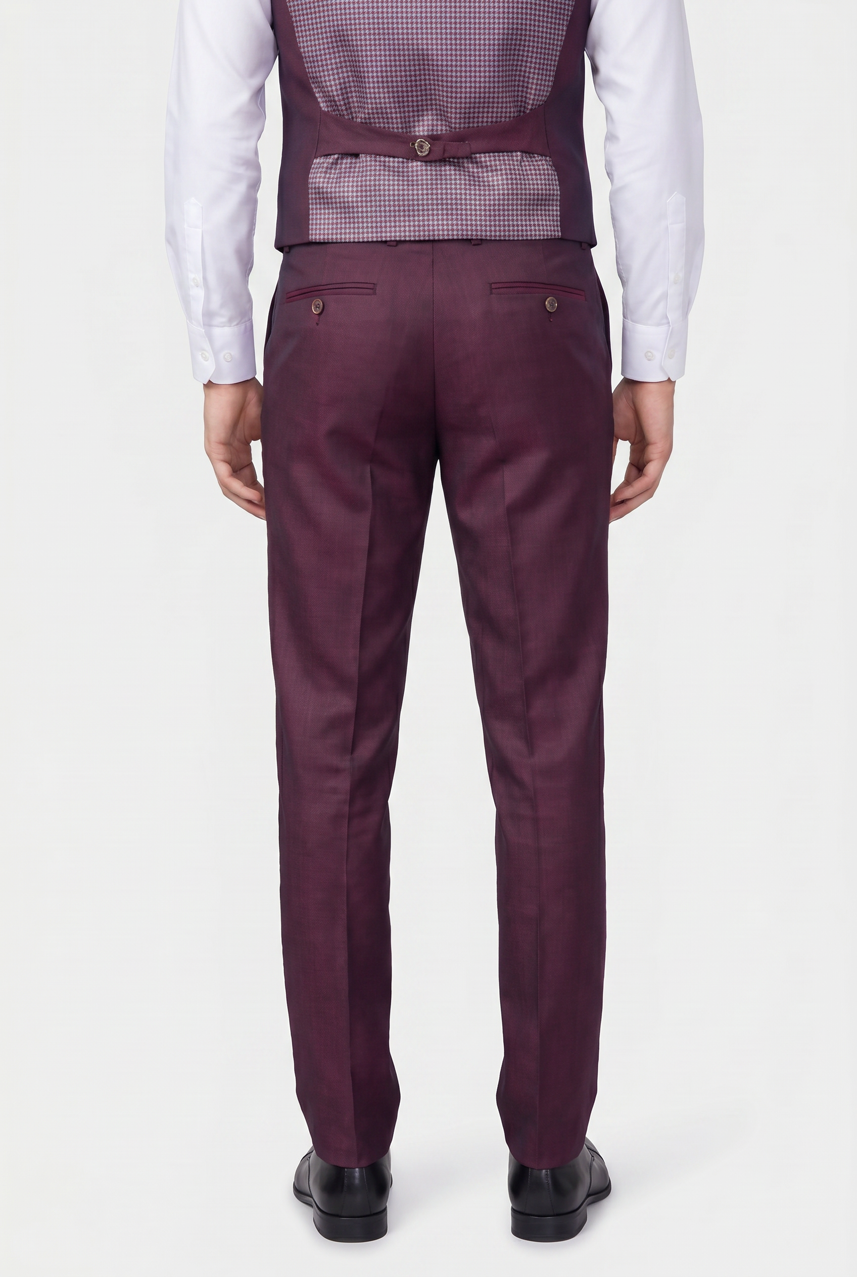 Men's Lincoln Slim Fit Burgundy Suit