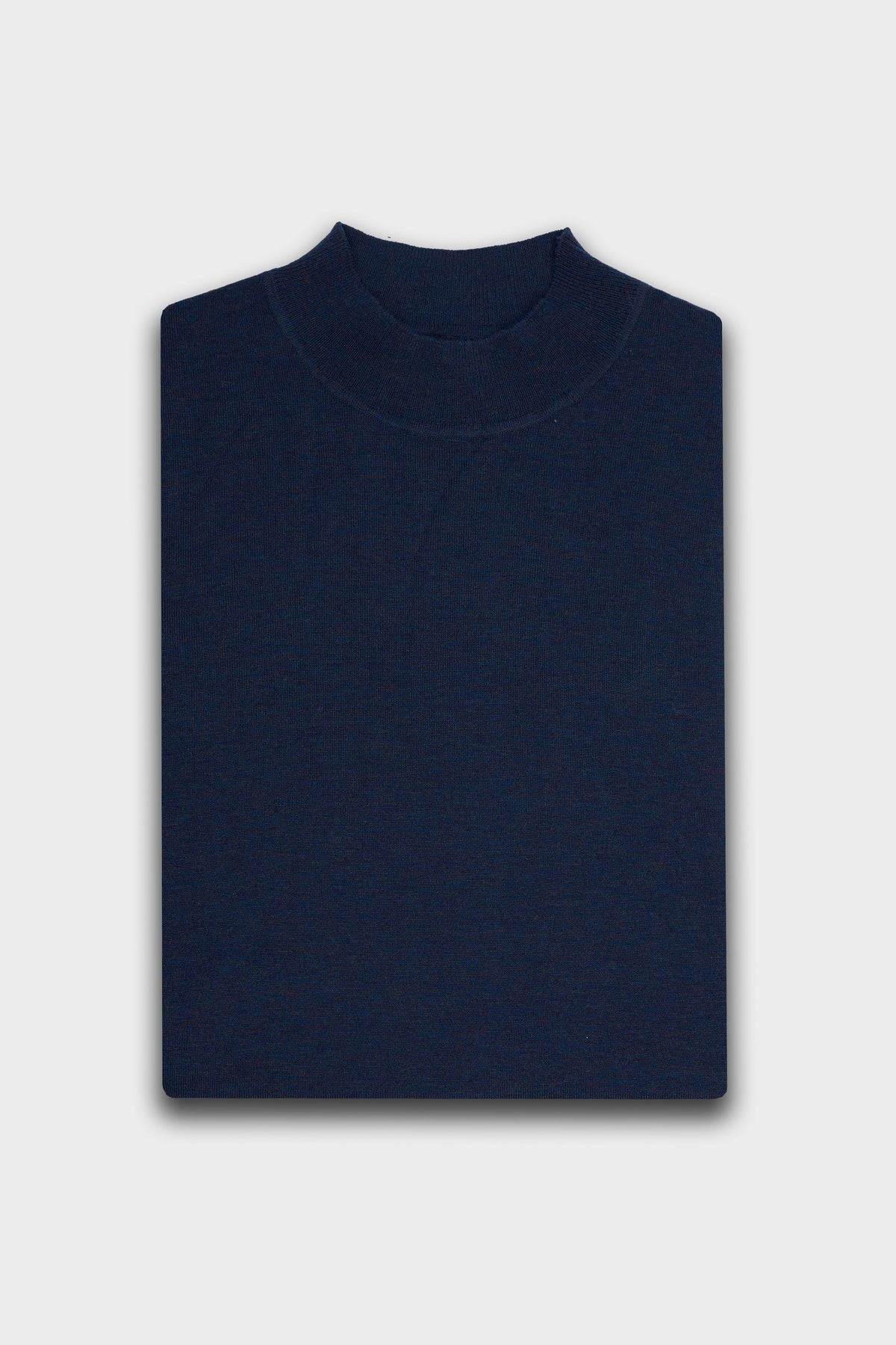 Men's Merino Wool High Neck Knitted Jumper – Cavani Colt Marlyn Blue picture