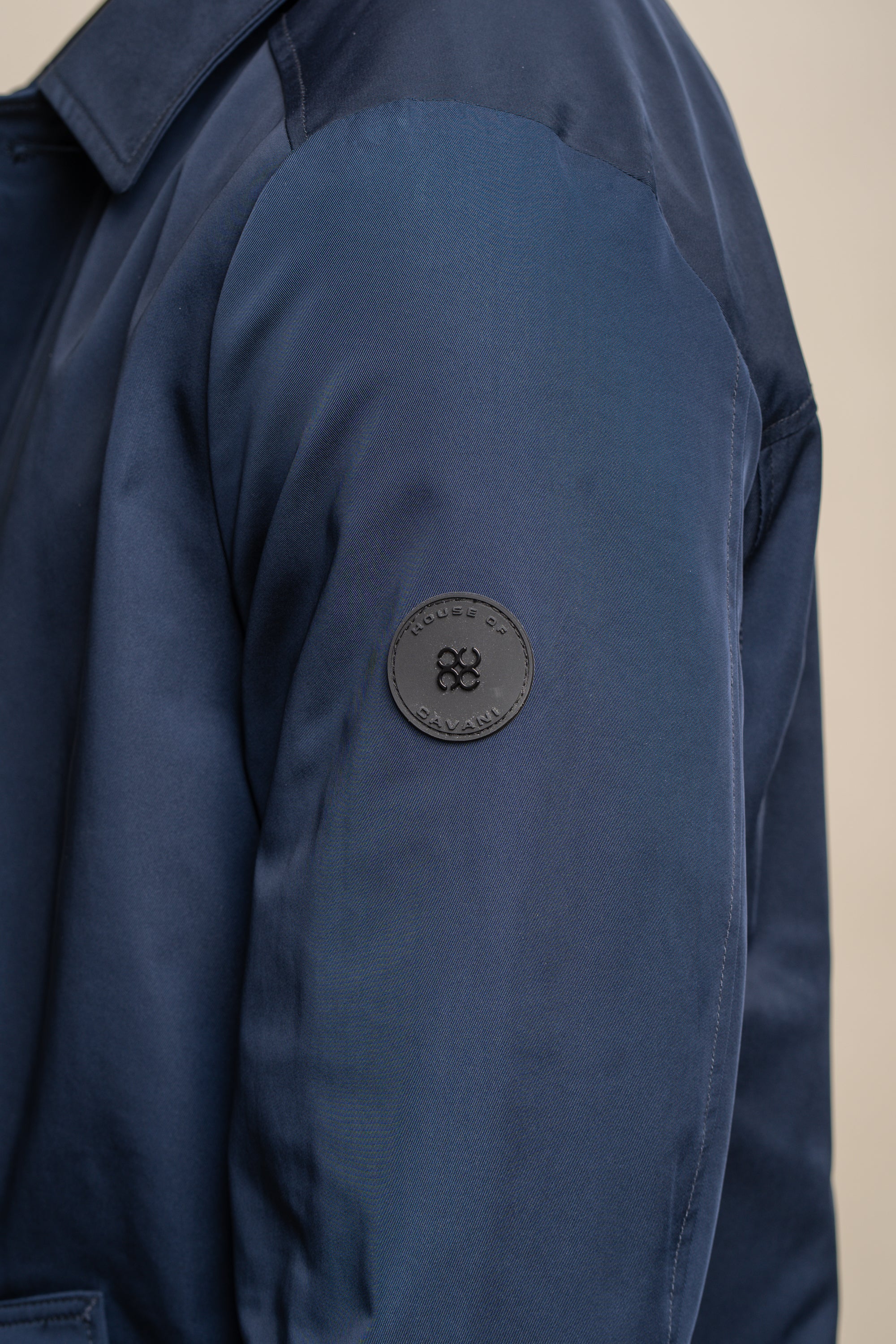 Men's Mi-Length Lightweight Casual Coat - BARRACUDA - Navy Blue Back Picture