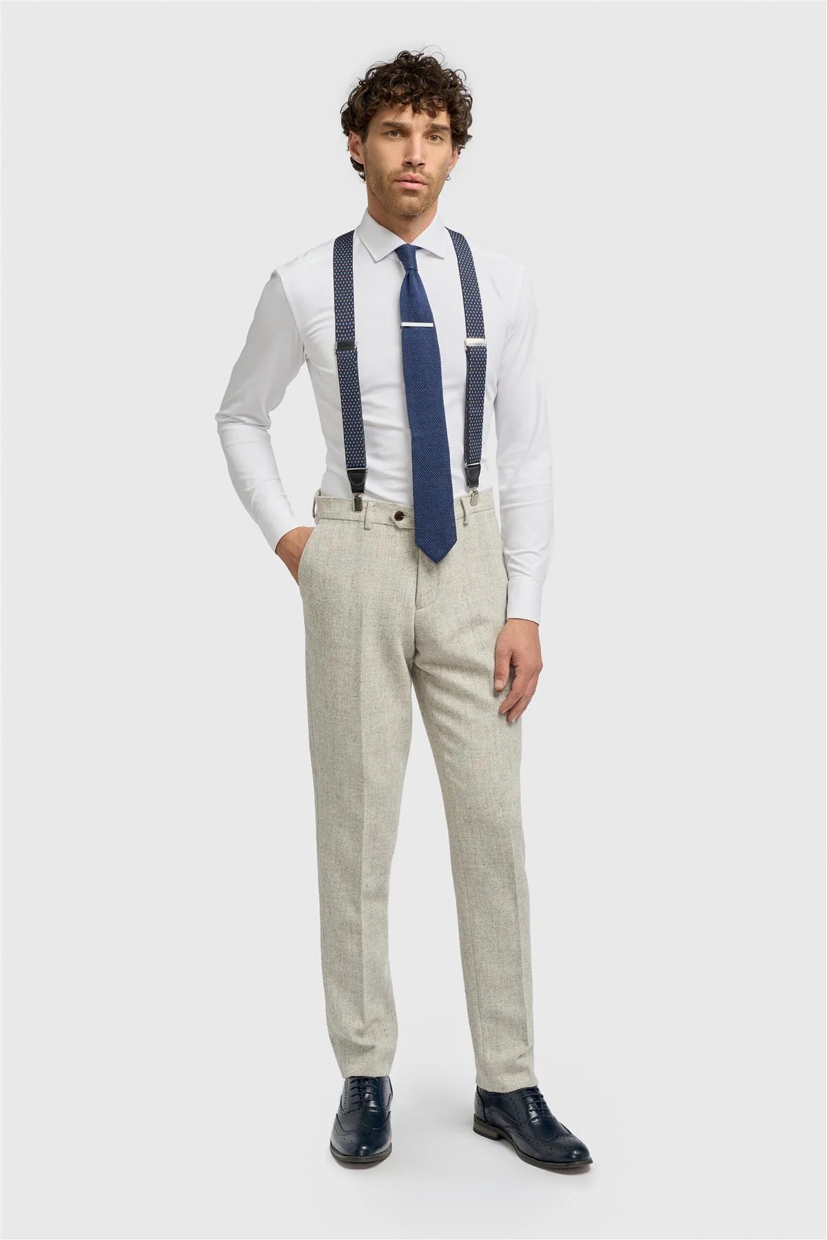  Men’s Patterned Braces with Adjustable Straps  Front Picture