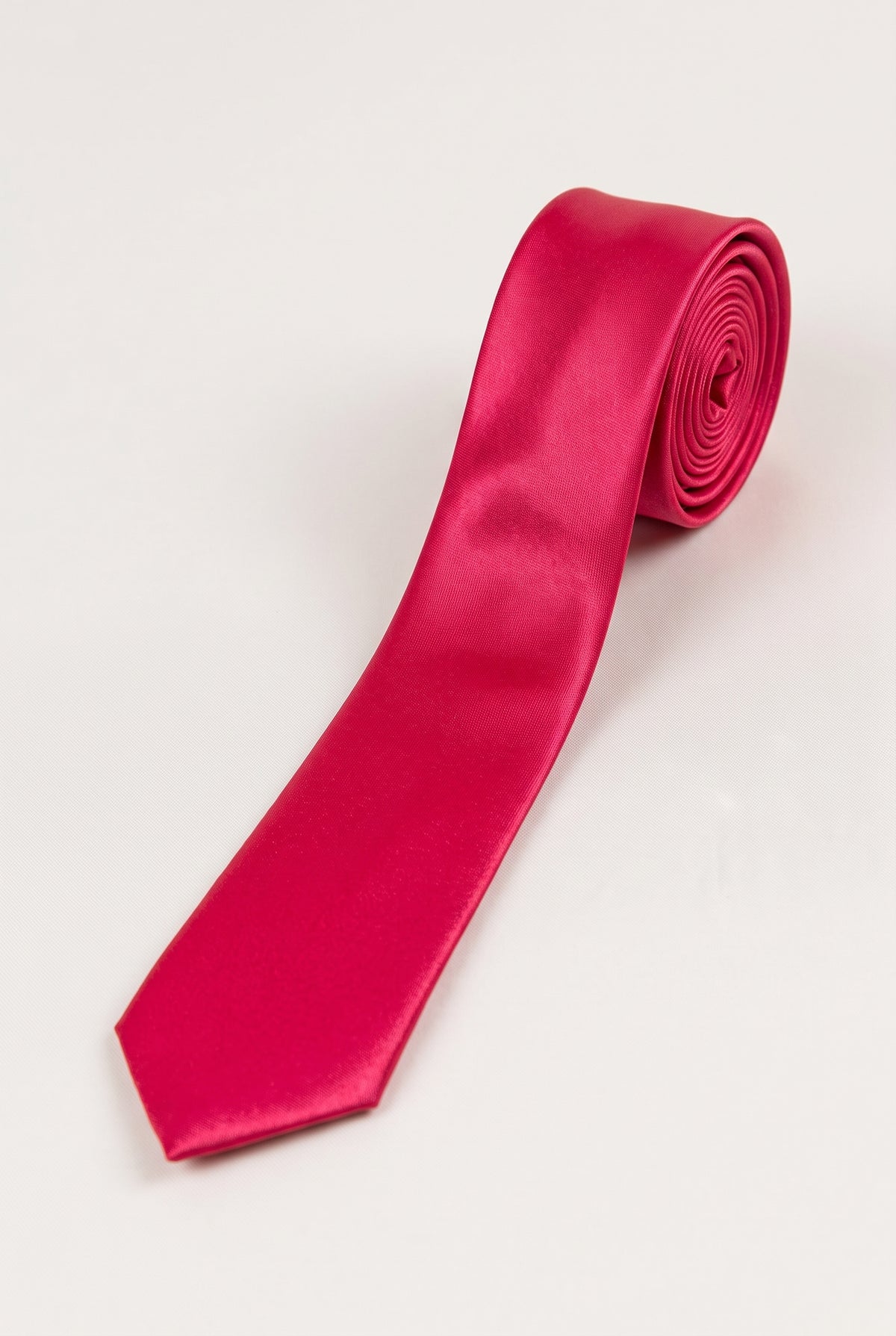 Cravatta da uomo in raso tinta unita – Cravatta classica formale - Fucsia
