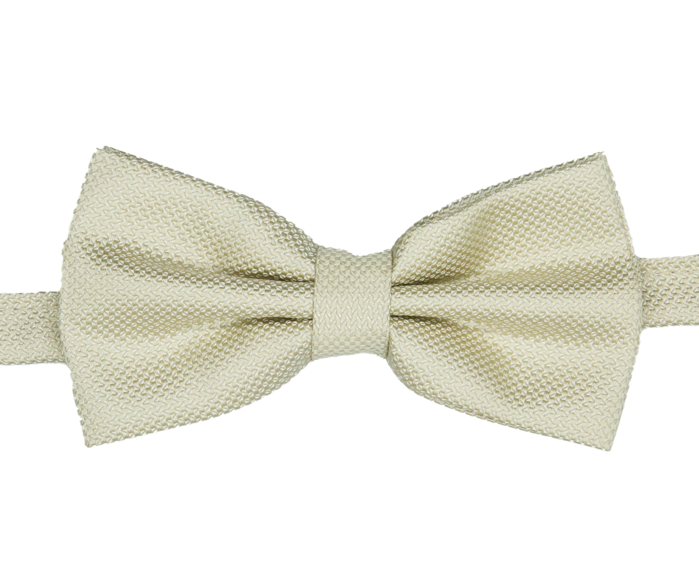 Men’s Pre-Tied Jacquard Dickie Bow Tie Neckwear - Beige