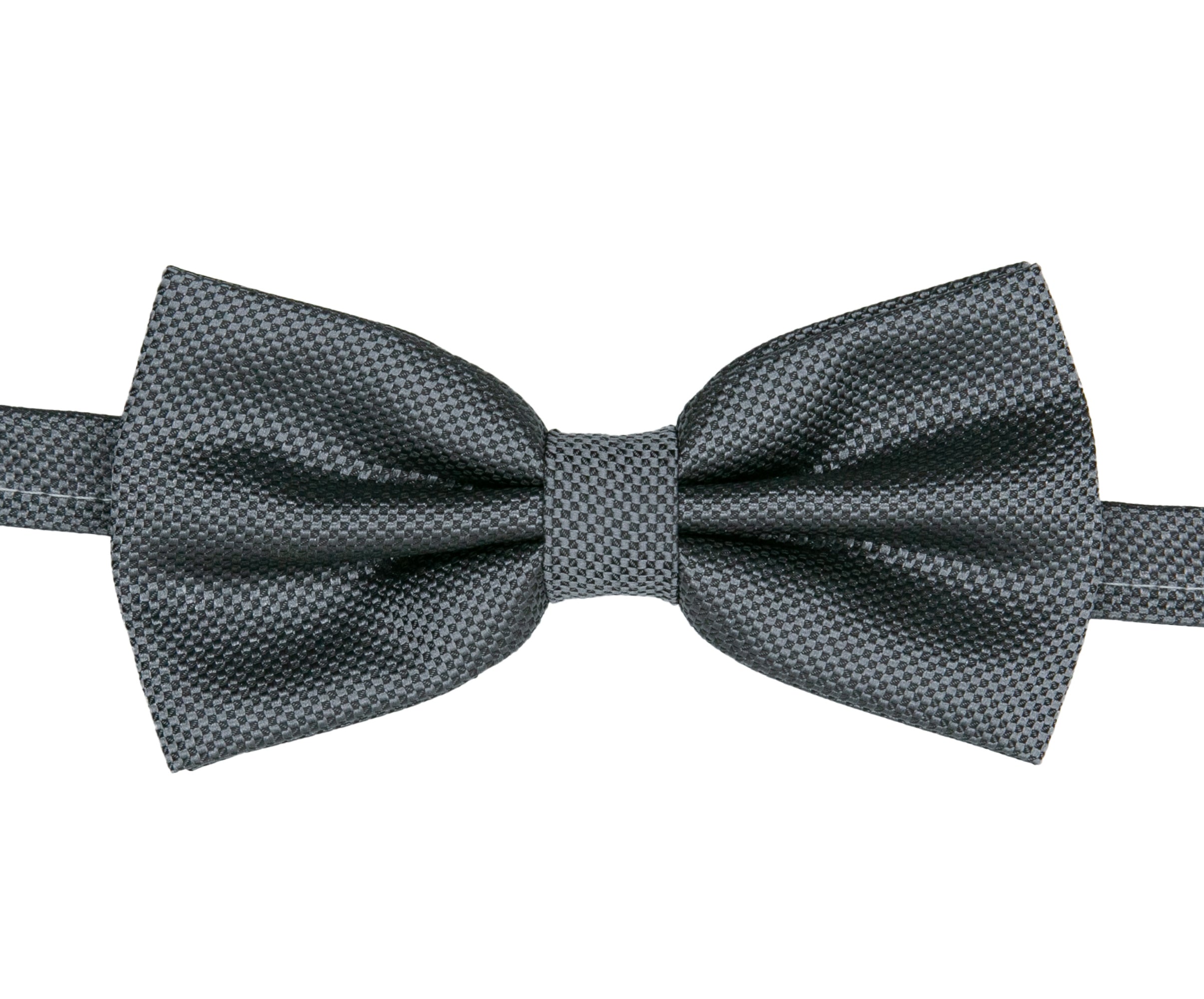 Men’s Pre-Tied Jacquard Dickie Bow Tie Neckwear - Charcoal