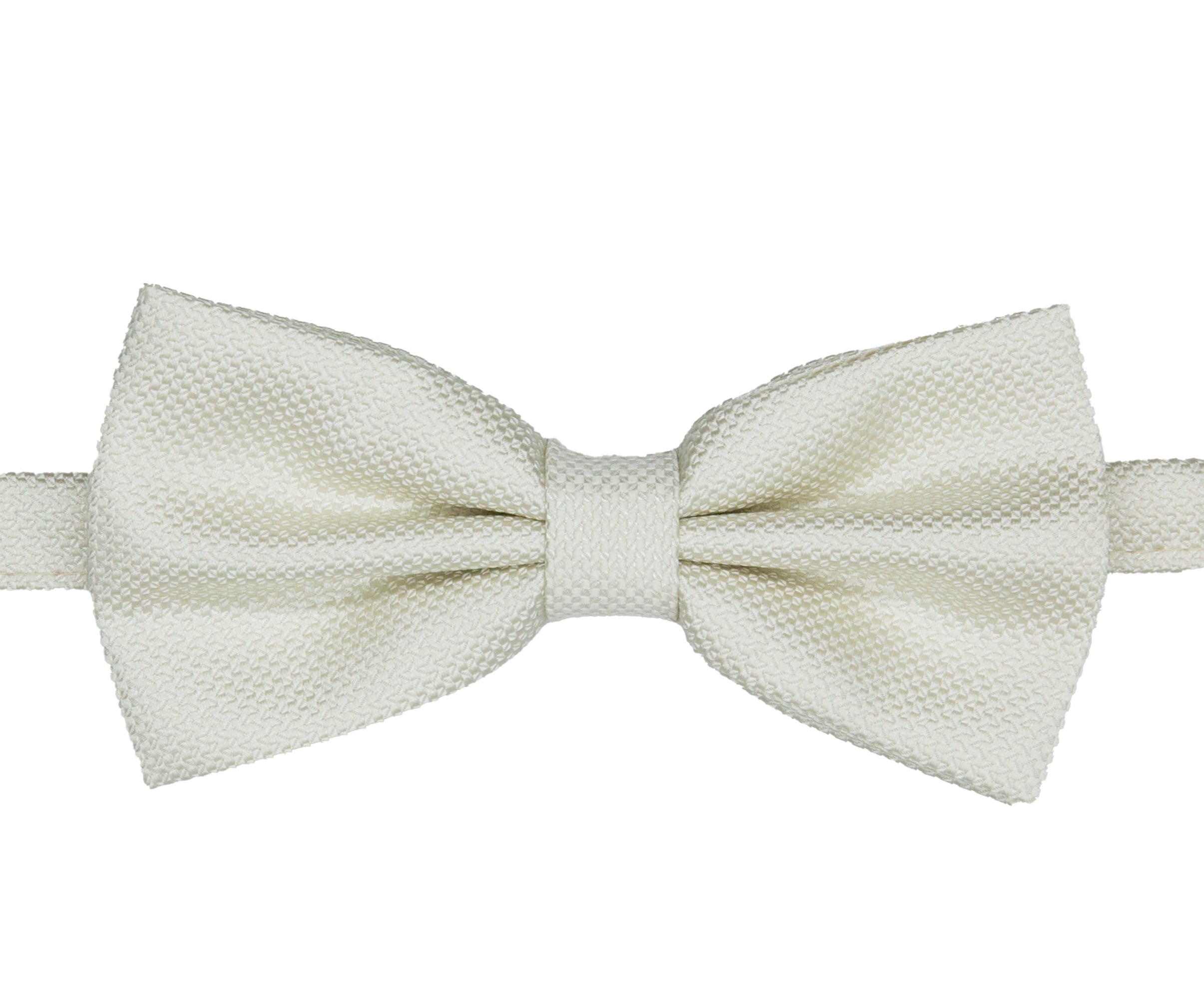 Men’s Pre-Tied Jacquard Dickie Bow Tie Neckwear - Ivory