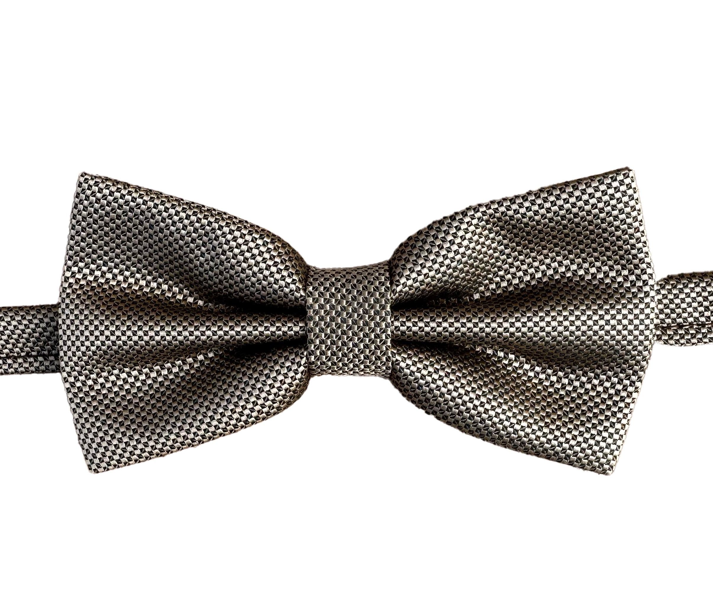 Men’s Pre-Tied Jacquard Dickie Bow Tie Neckwear - Latte Brown