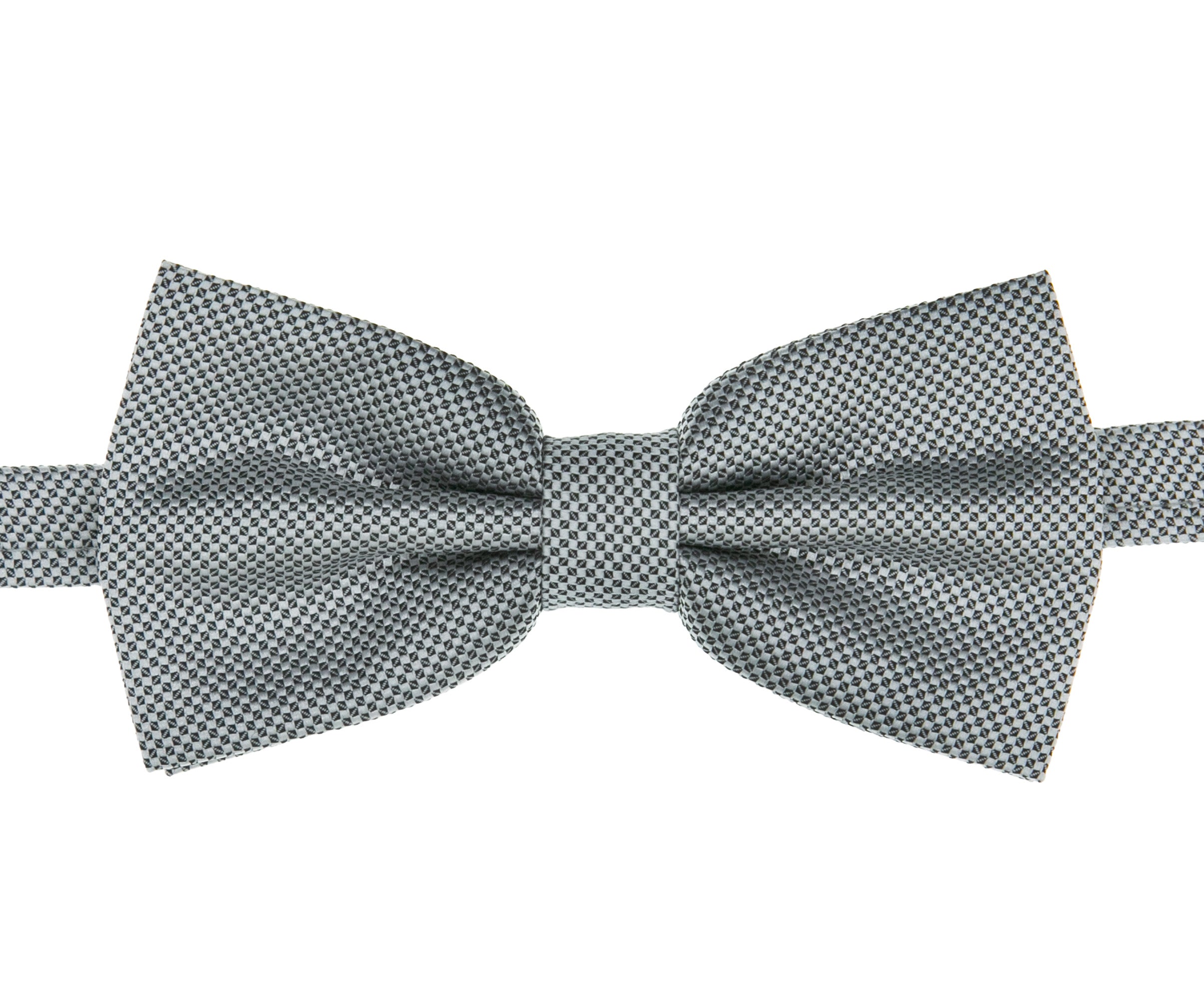 Men’s Pre-Tied Jacquard Dickie Bow Tie Neckwear - Light Grey