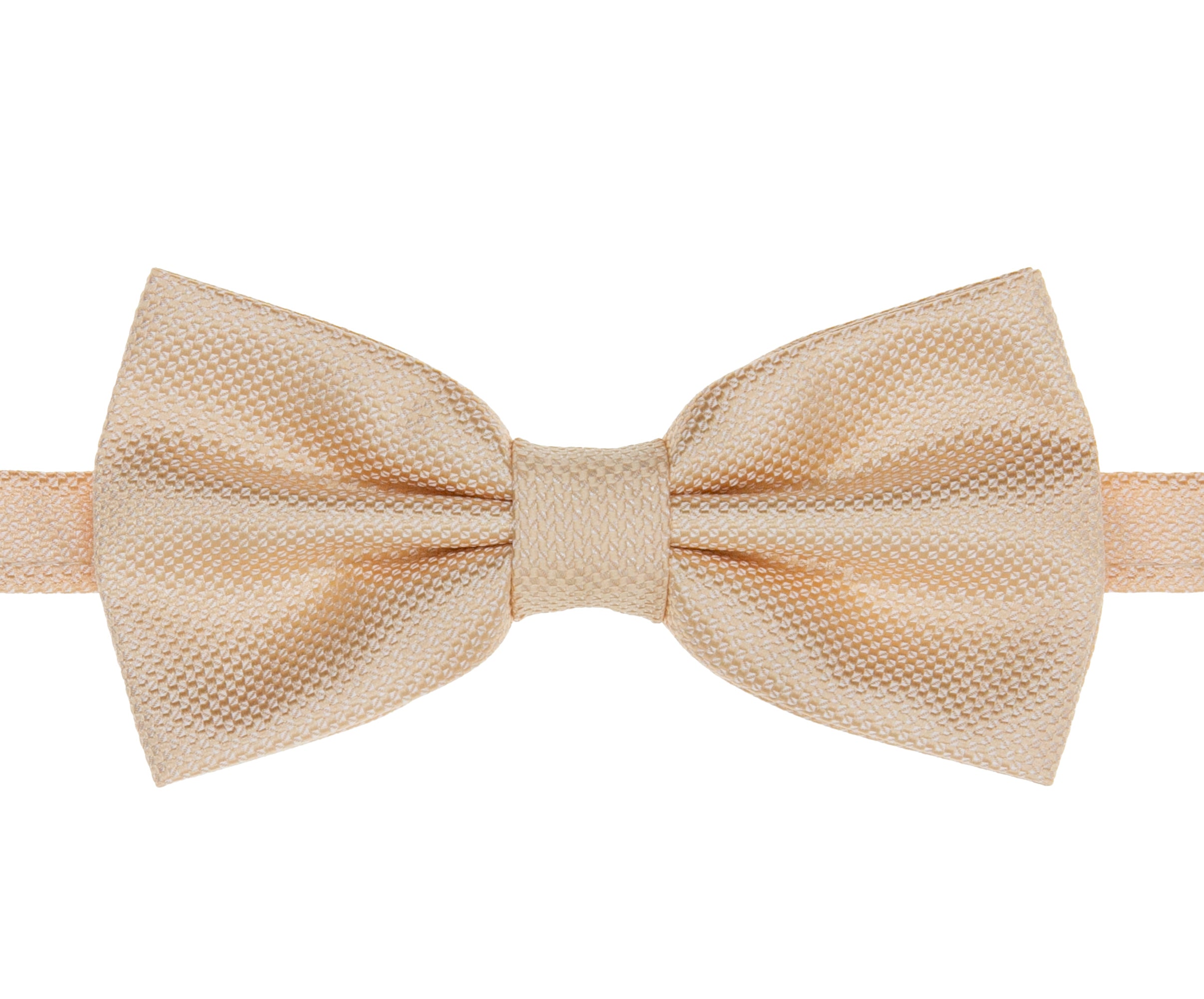 Men’s Pre-Tied Jacquard Dickie Bow Tie Neckwear - Soft Apricot