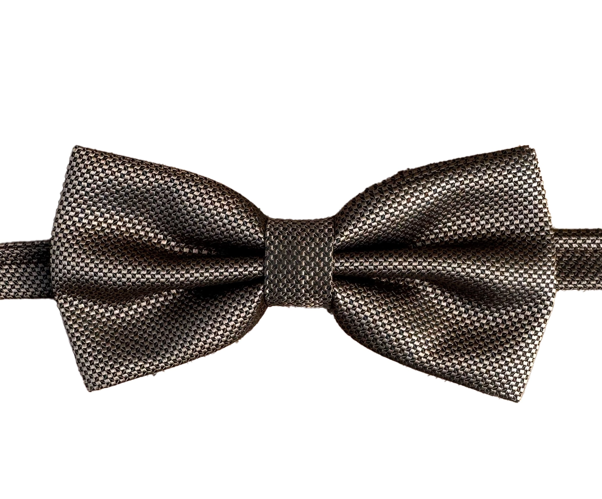 Men’s Pre-Tied Jacquard Dickie Bow Tie Neckwear - Taupe Beige