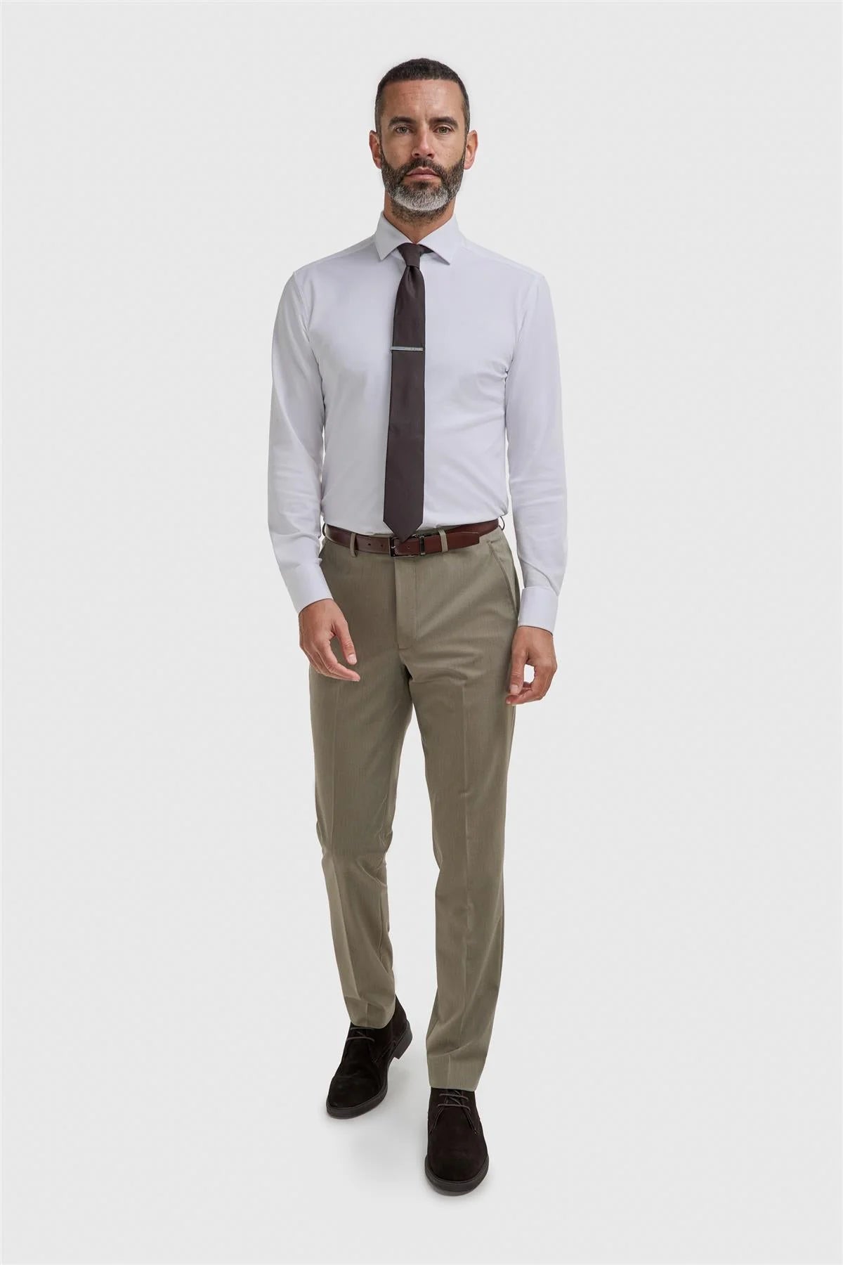 Pantaloni Premium da Uomo in Twill - Donatella - Verde Salvia