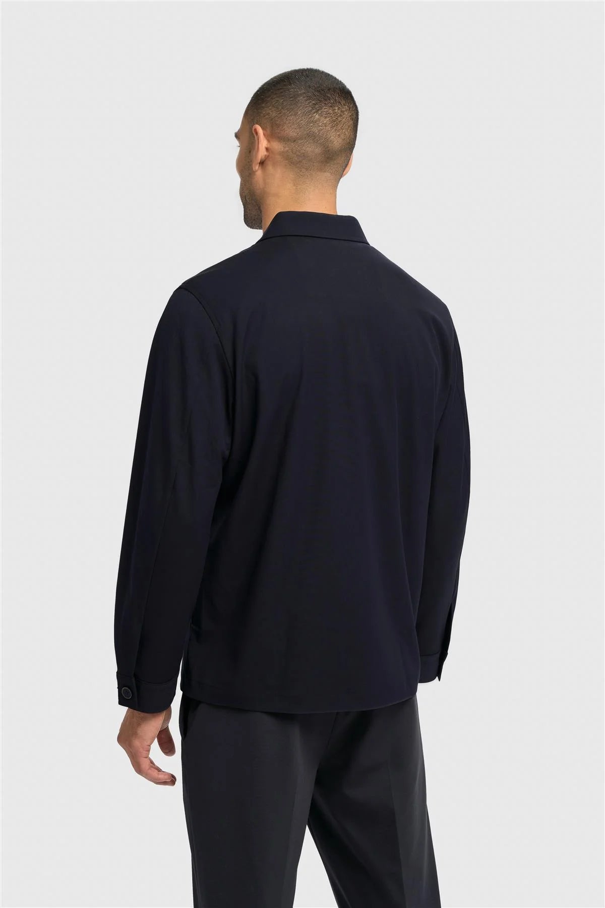 Men’s Regular Fit Overshirt - Danilo - Navy Back Picture