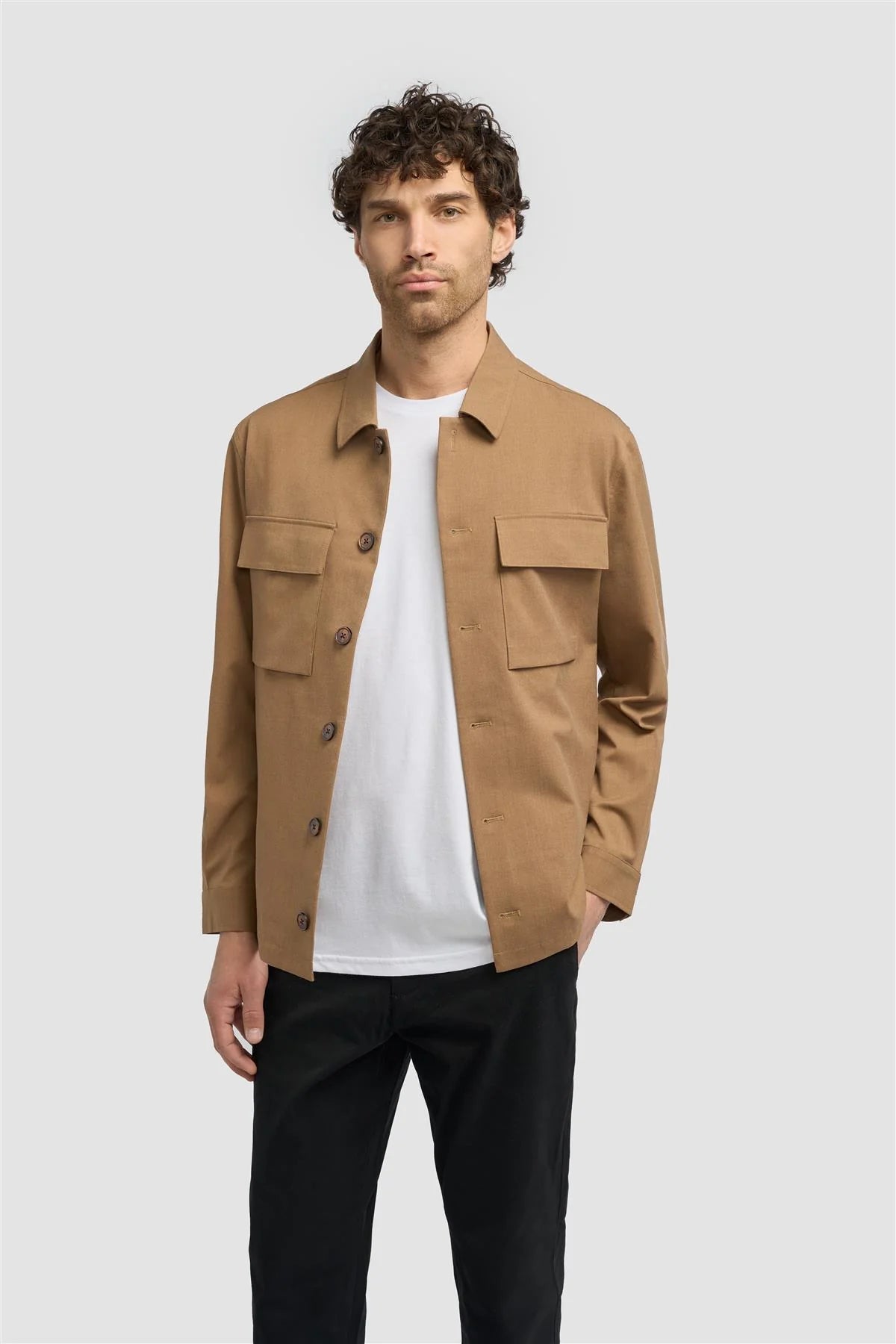 Men’s Regular Fit Overshirt - Danilo - Sierra Model Picture