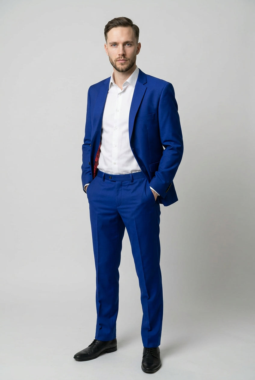 Herrenmaßgeschneiderte Anzugsjacke in Royal Blau