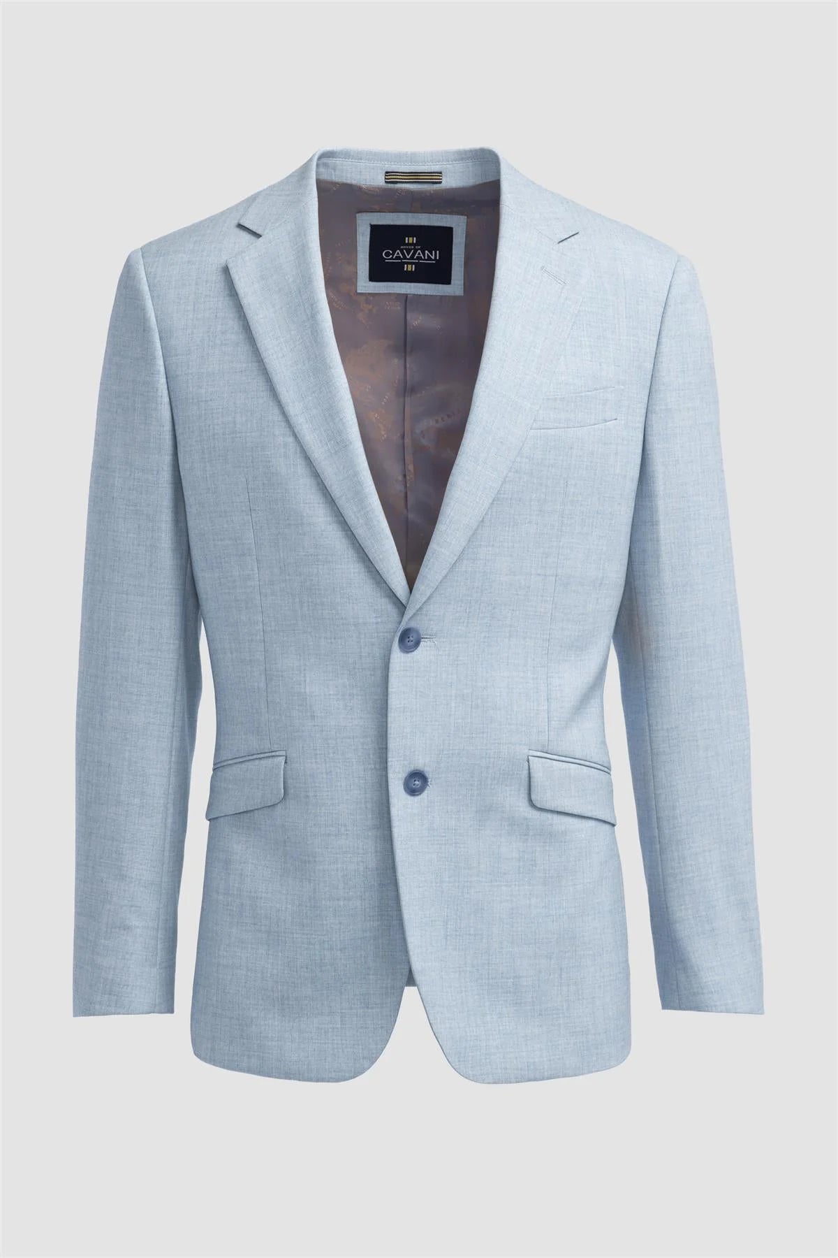 Blazer formale slim fit da uomo - Malibu – Blu cielo