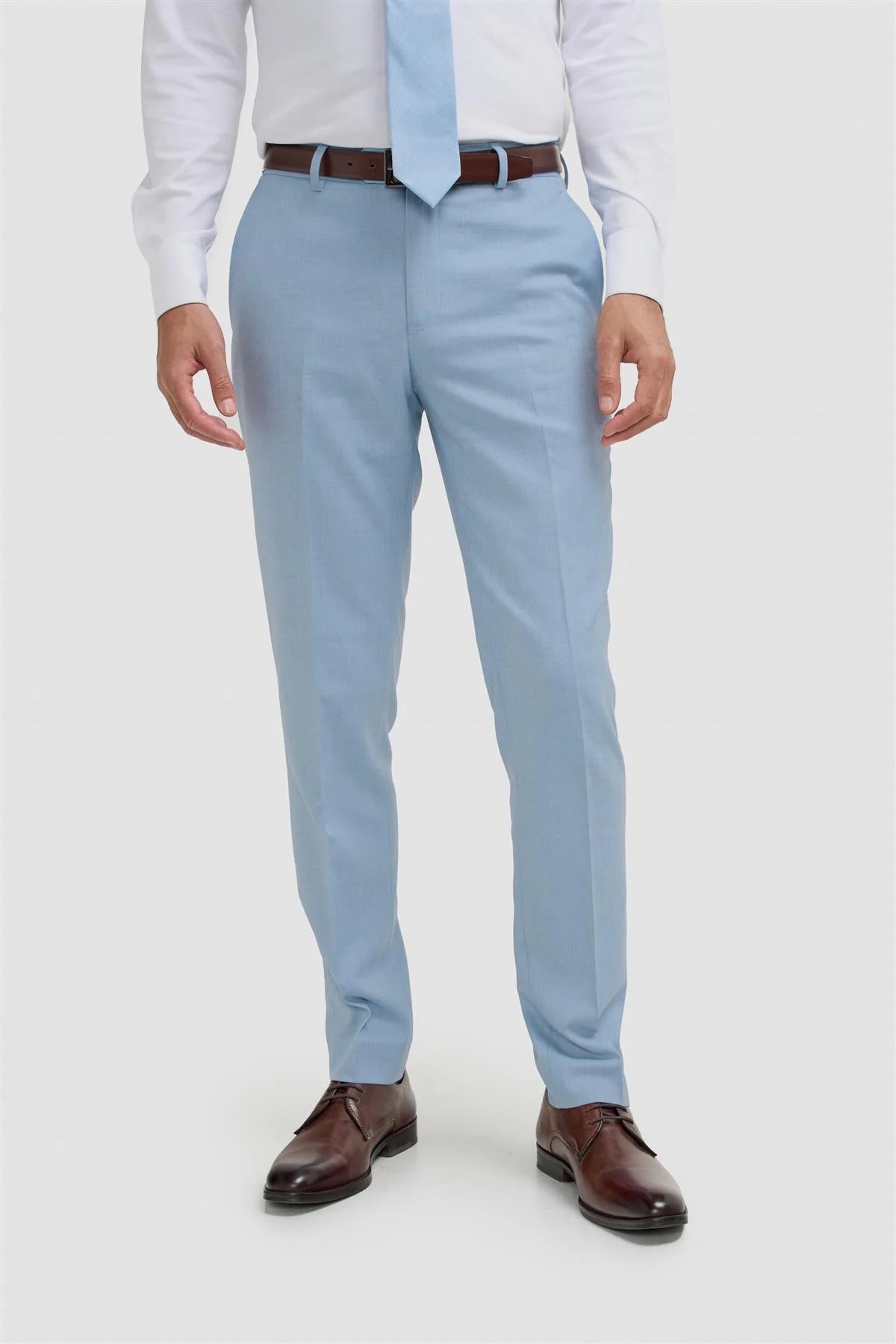 Pantaloni da uomo slim fit formali - Malibu - Blu cielo