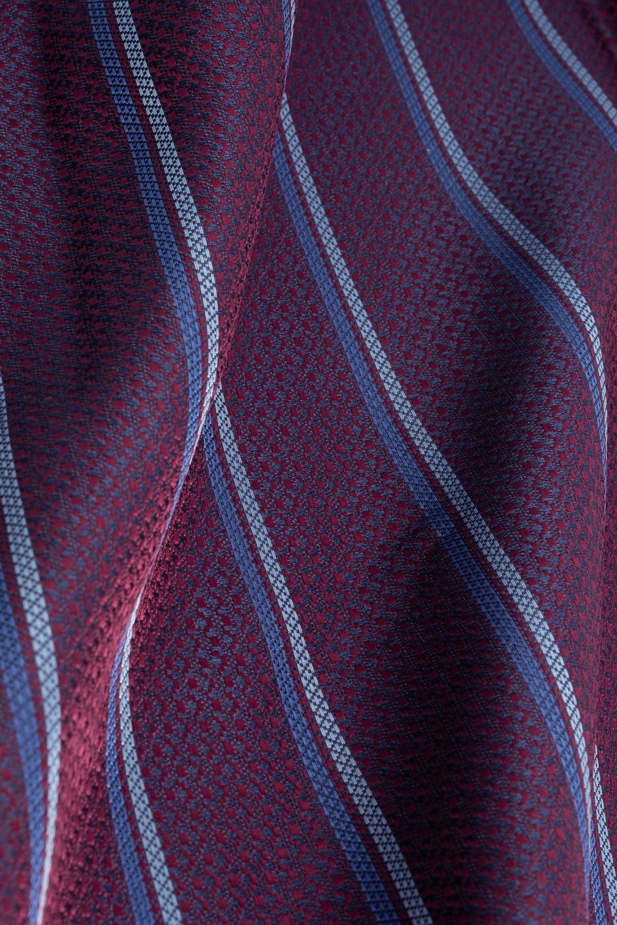 Ensemble de Cravate Rayée pour Homme – Bordeaux