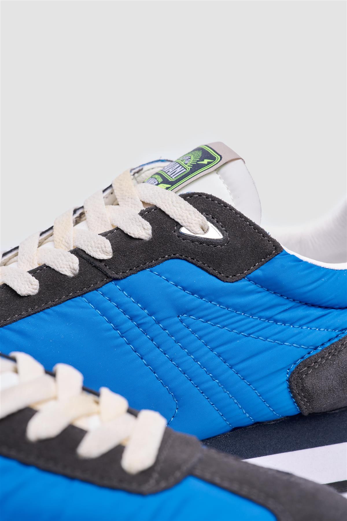 Men’s Suede-Accented Runner Trainers - International Runners - Blue
