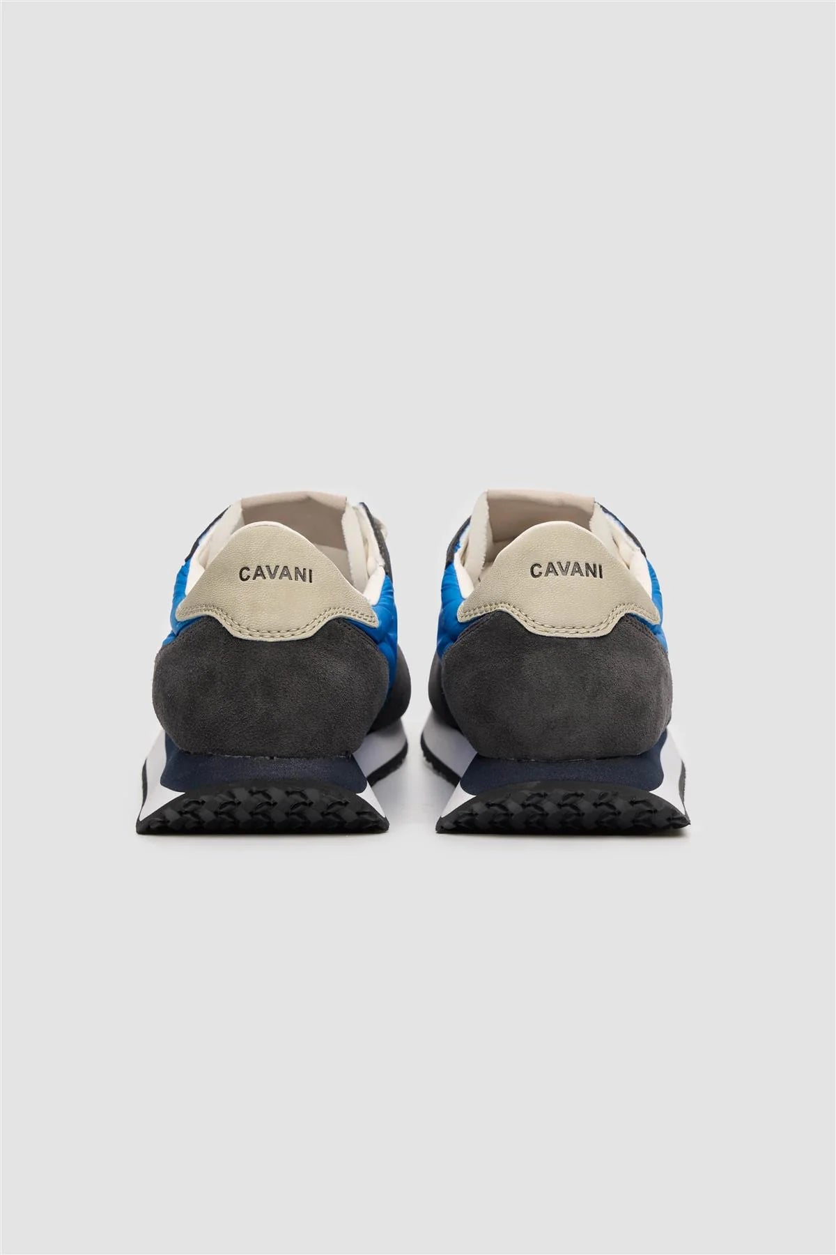 Men’s Suede-Accented Runner Trainers - International Runners - Blue Back Picture