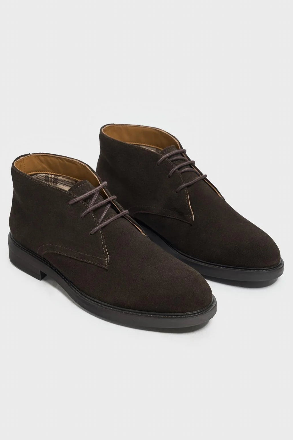 Men’s Suede Leather Chukka Boots - Fernando -Brown Pair Picture