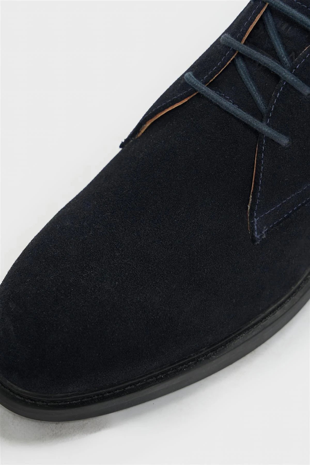 Men’s Suede Leather Chukka Boots - Fernando -Navy Detail Picture