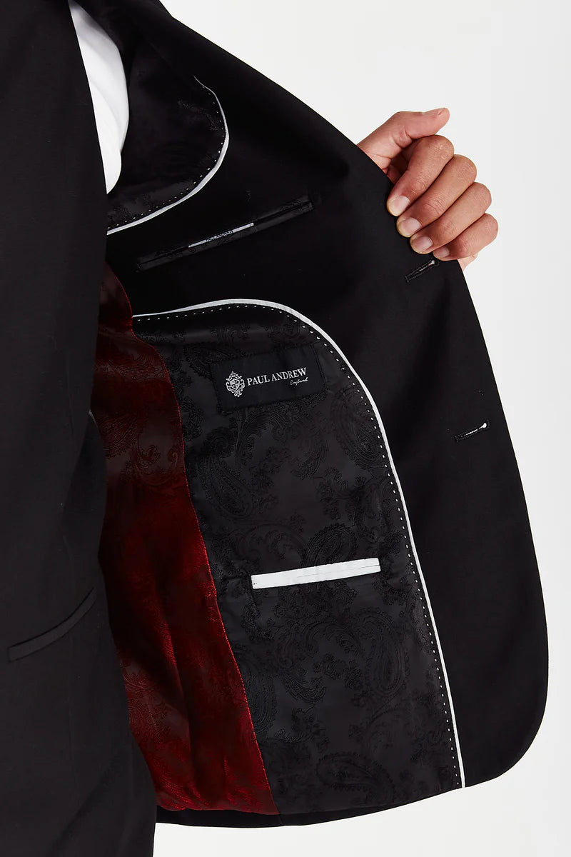 بدلة سوداء مفصلة للرجال - باركر - أسود