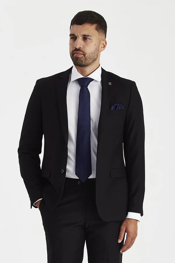 Blazer formel ajusté pour homme - Noir