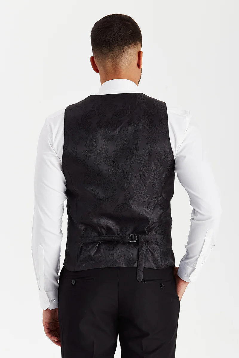 Gilet formel ajusté pour homme - Noir