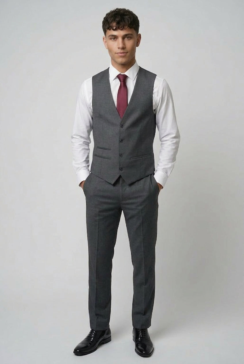 Traje Gris de Corte Entallado para Hombre - PARKER - Gris