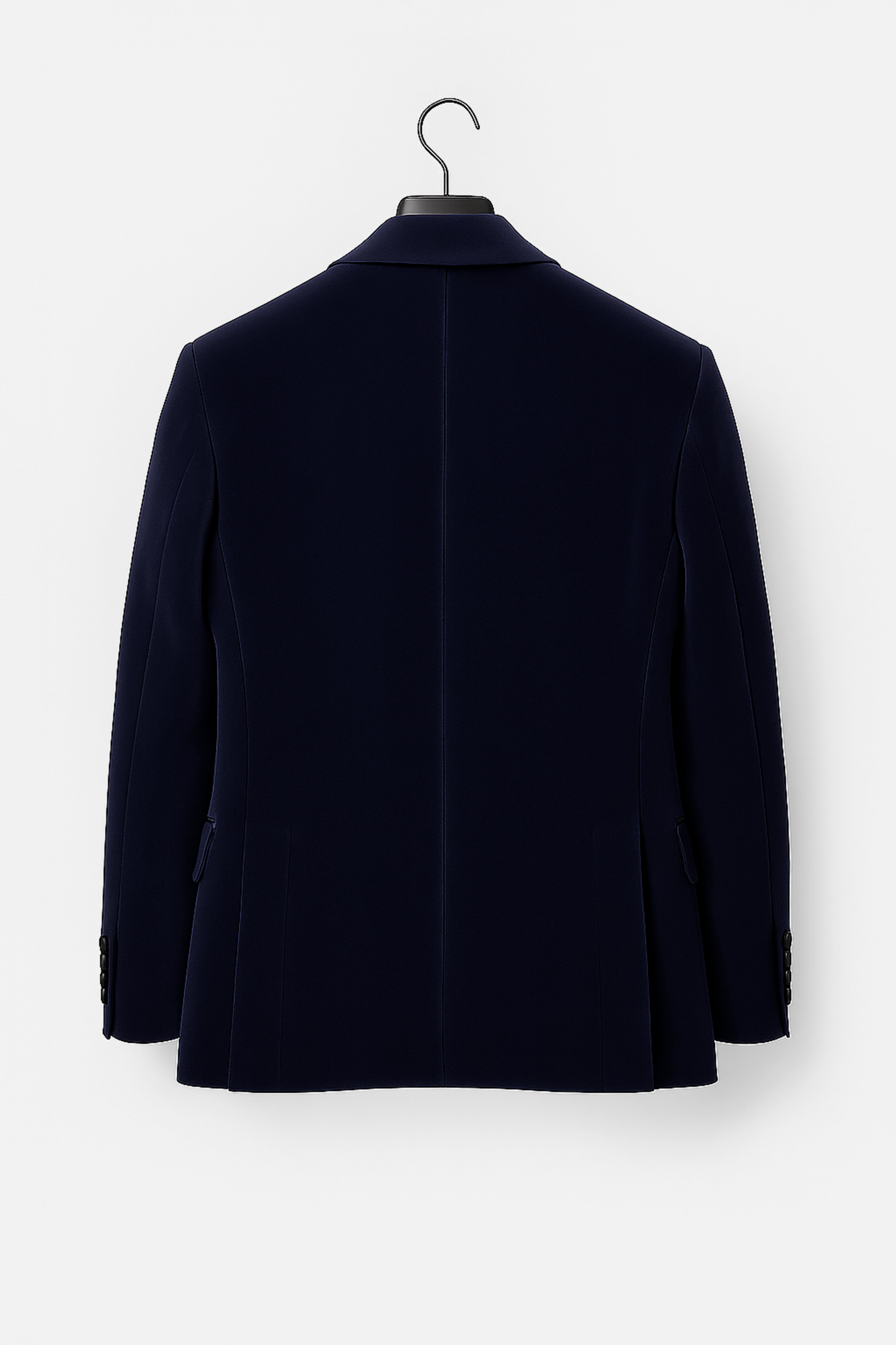 Men’s Velvet Blazer Satin Lapel Dinner Jacket - Mayfair - Navy Blue