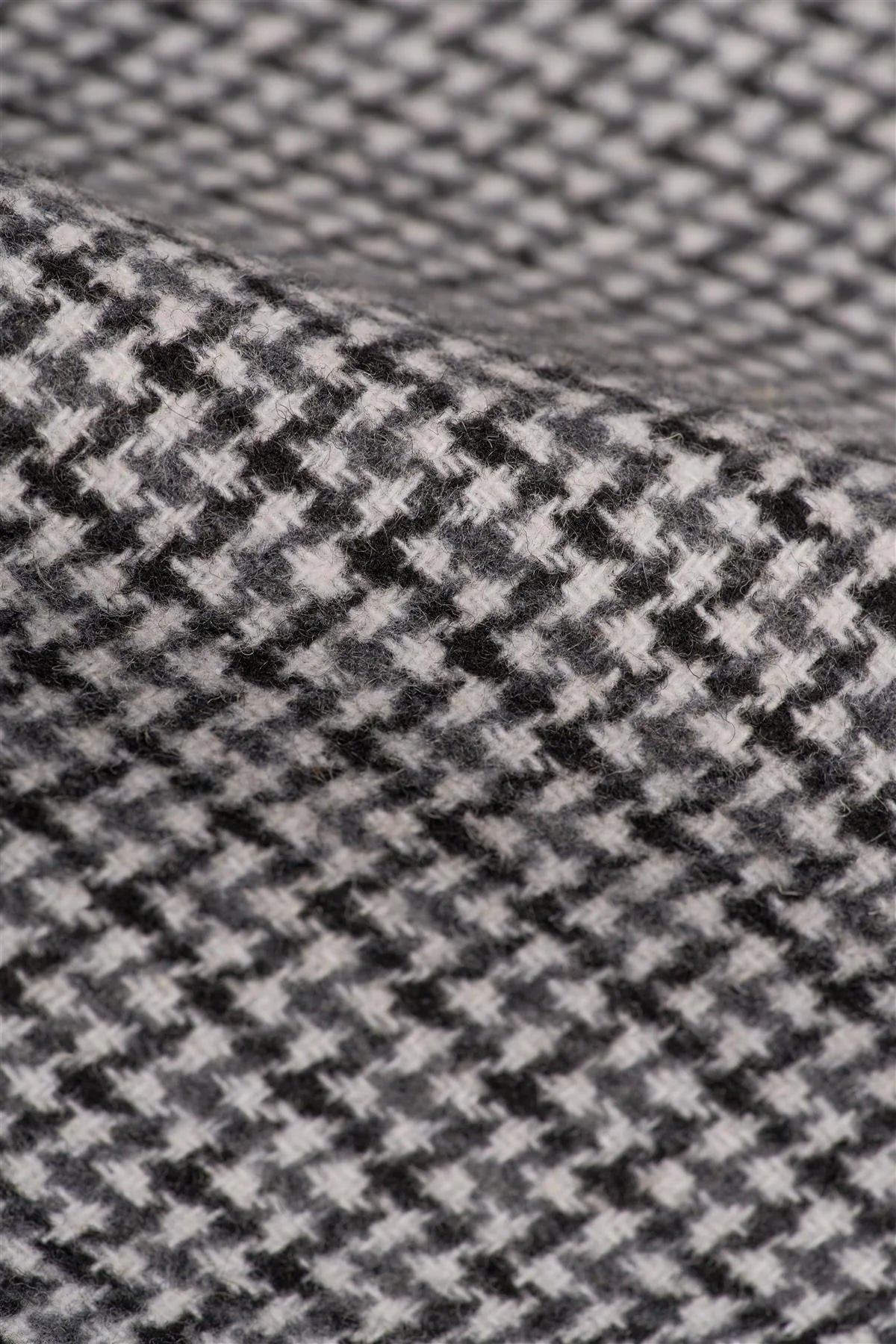 Manteau en laine à carreaux pied-de-poule pour homme - Kerry - Gris
