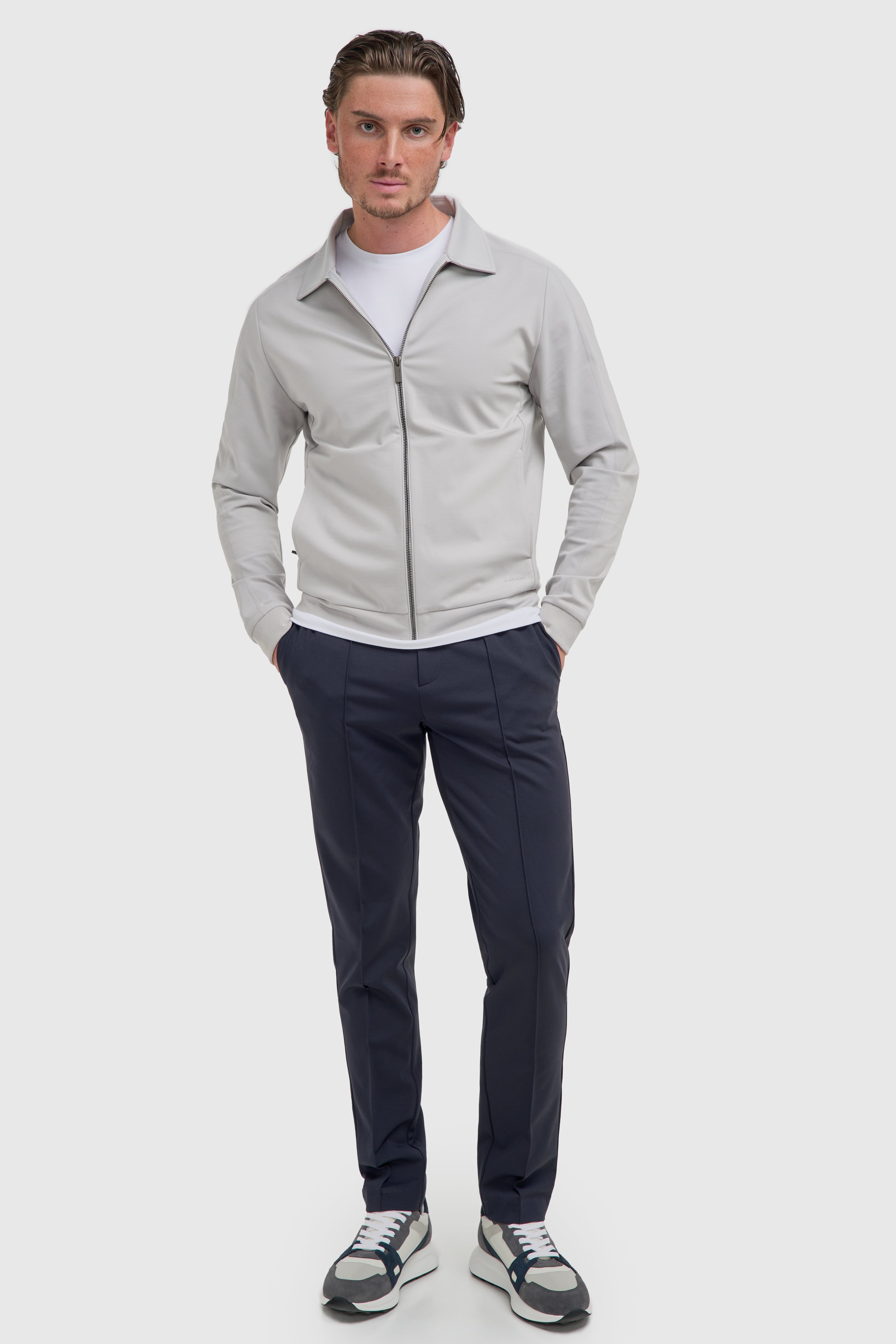 Men’s 2-Piece Casual Zip Up Tracksuit  - Coney - Slate Front Picture