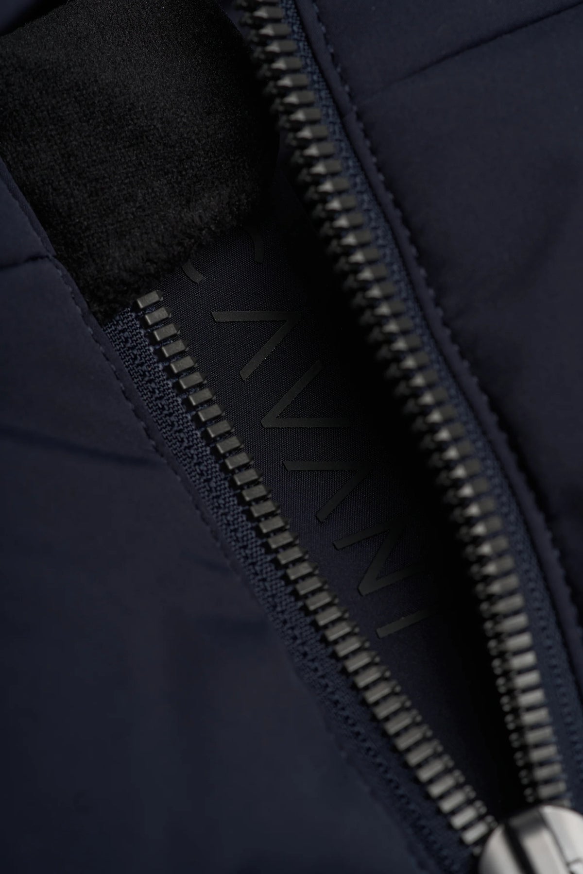 Men’s Long Hooded Puffer Winter Coat – Cavani Delray Navy Zip Open Picture