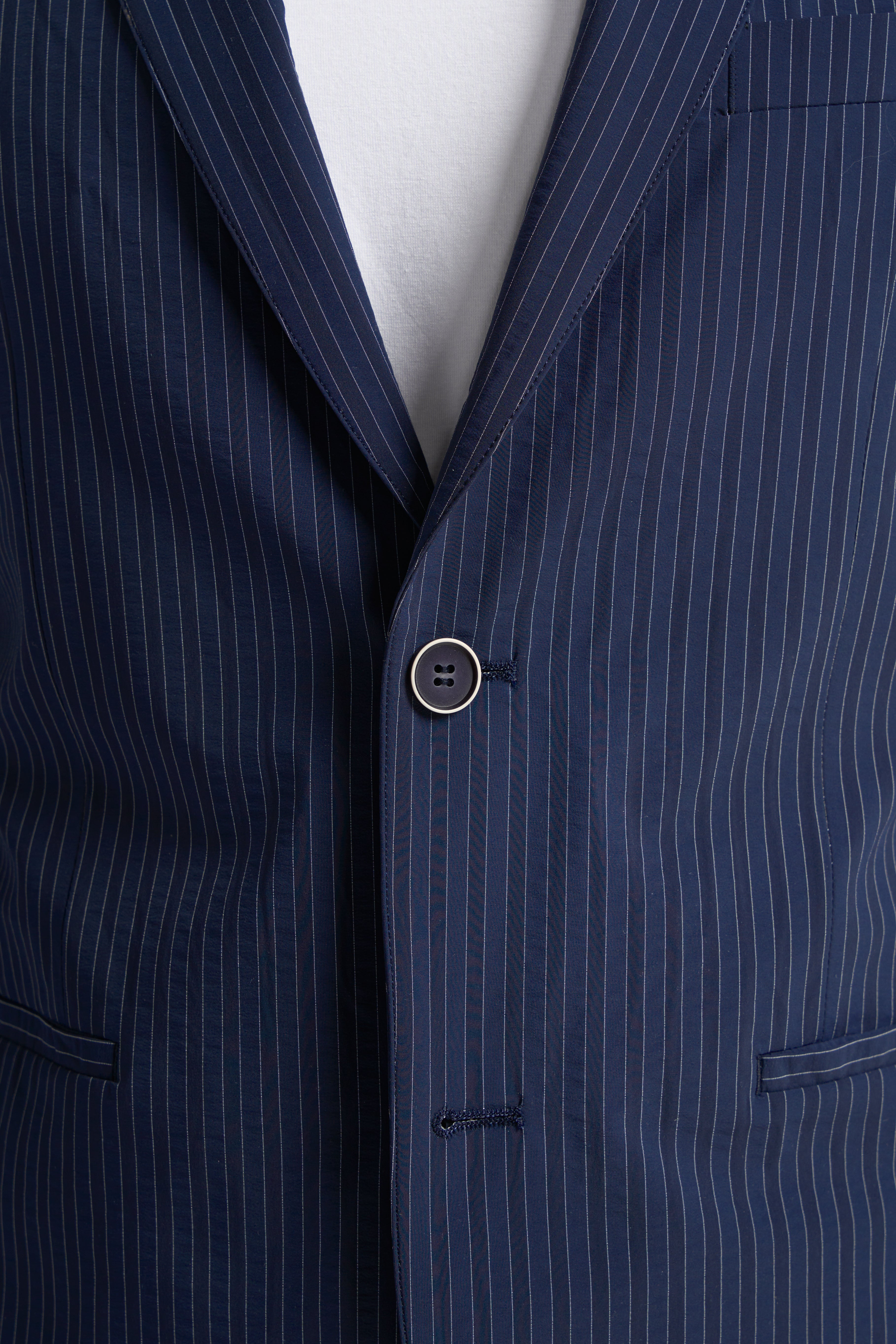 Herren Marineblau Nadelstreifen Blazer - ODENSE - Marineblau
