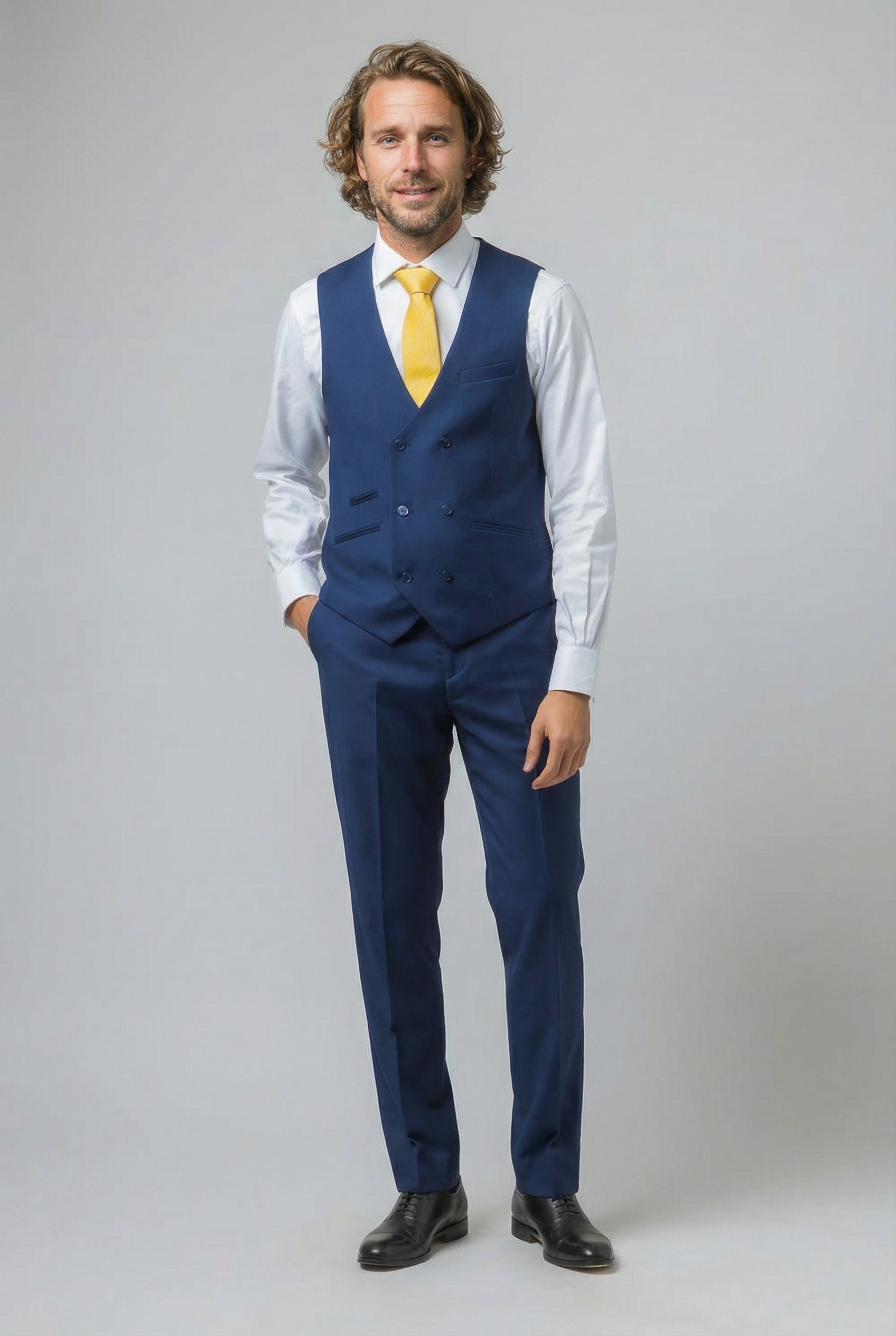 Traje azul marino ajustado para hombre - ISAAC - Azul marino