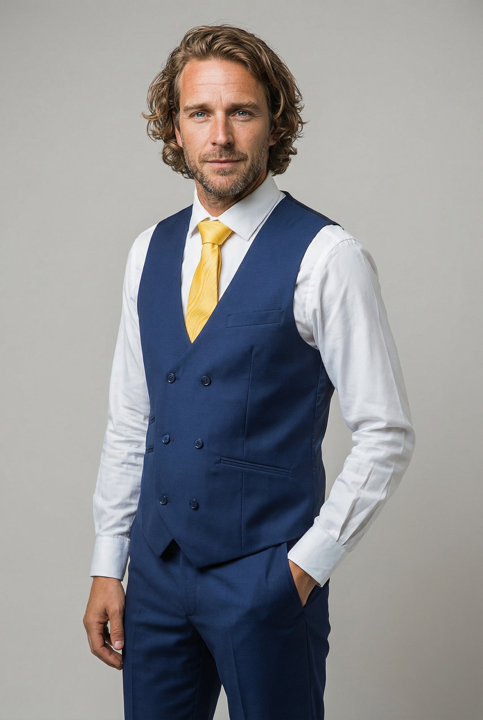 Traje azul marino ajustado para hombre - ISAAC - Azul marino