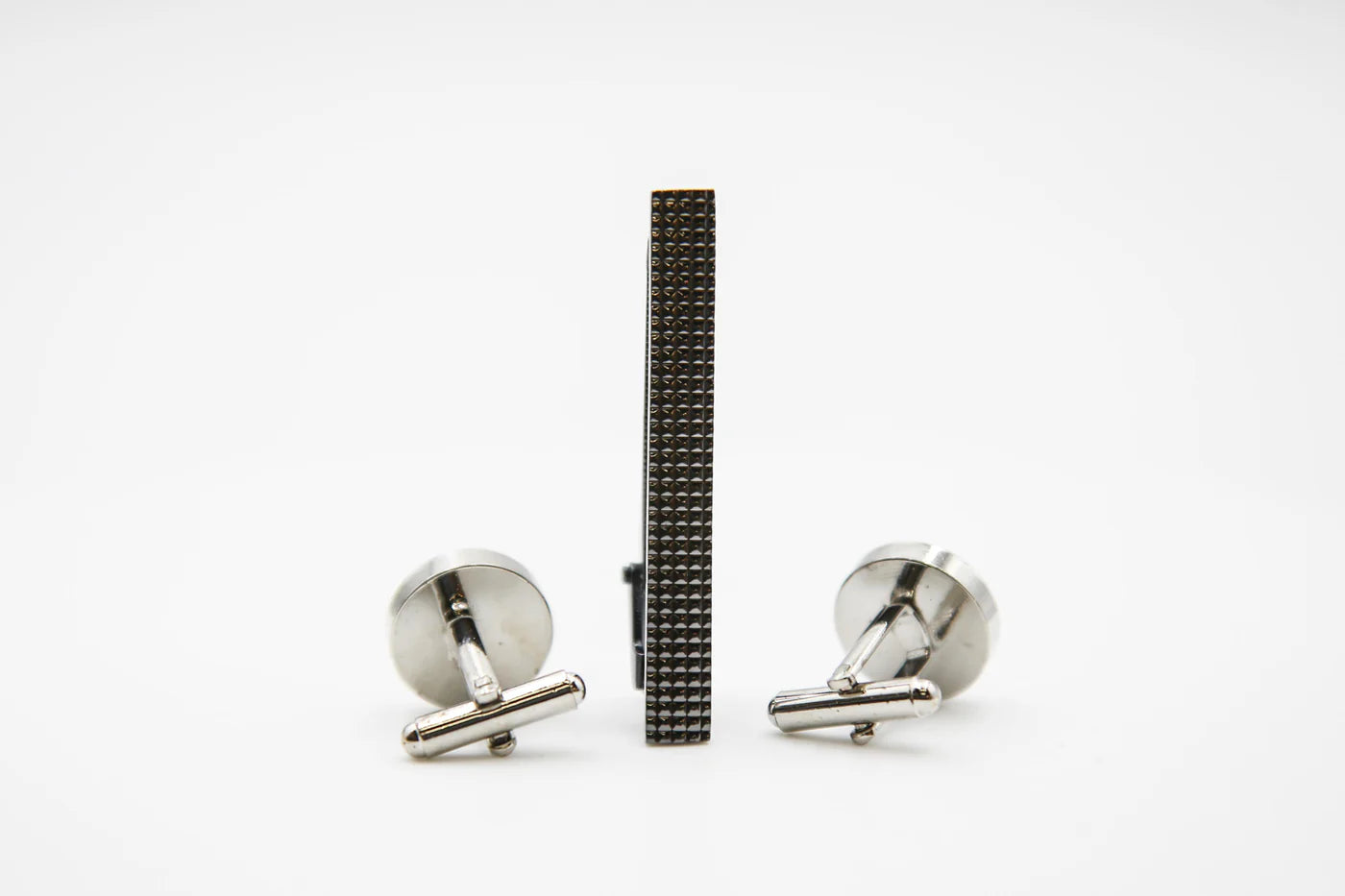 Men's Textured Tie & Cufflinks Set - Orange