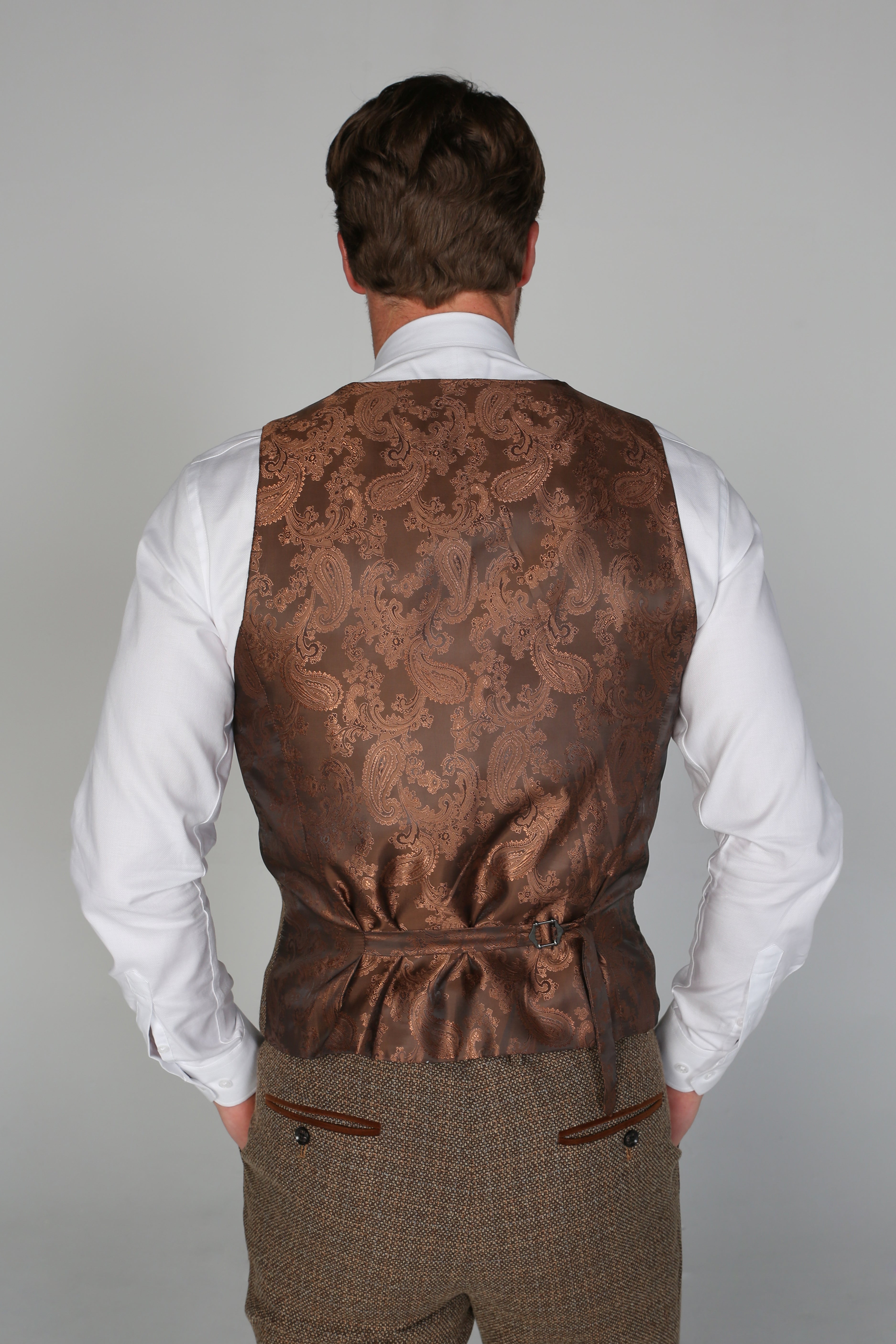 Gilet Formel en Tweed pour Homme - RALPH - Brun