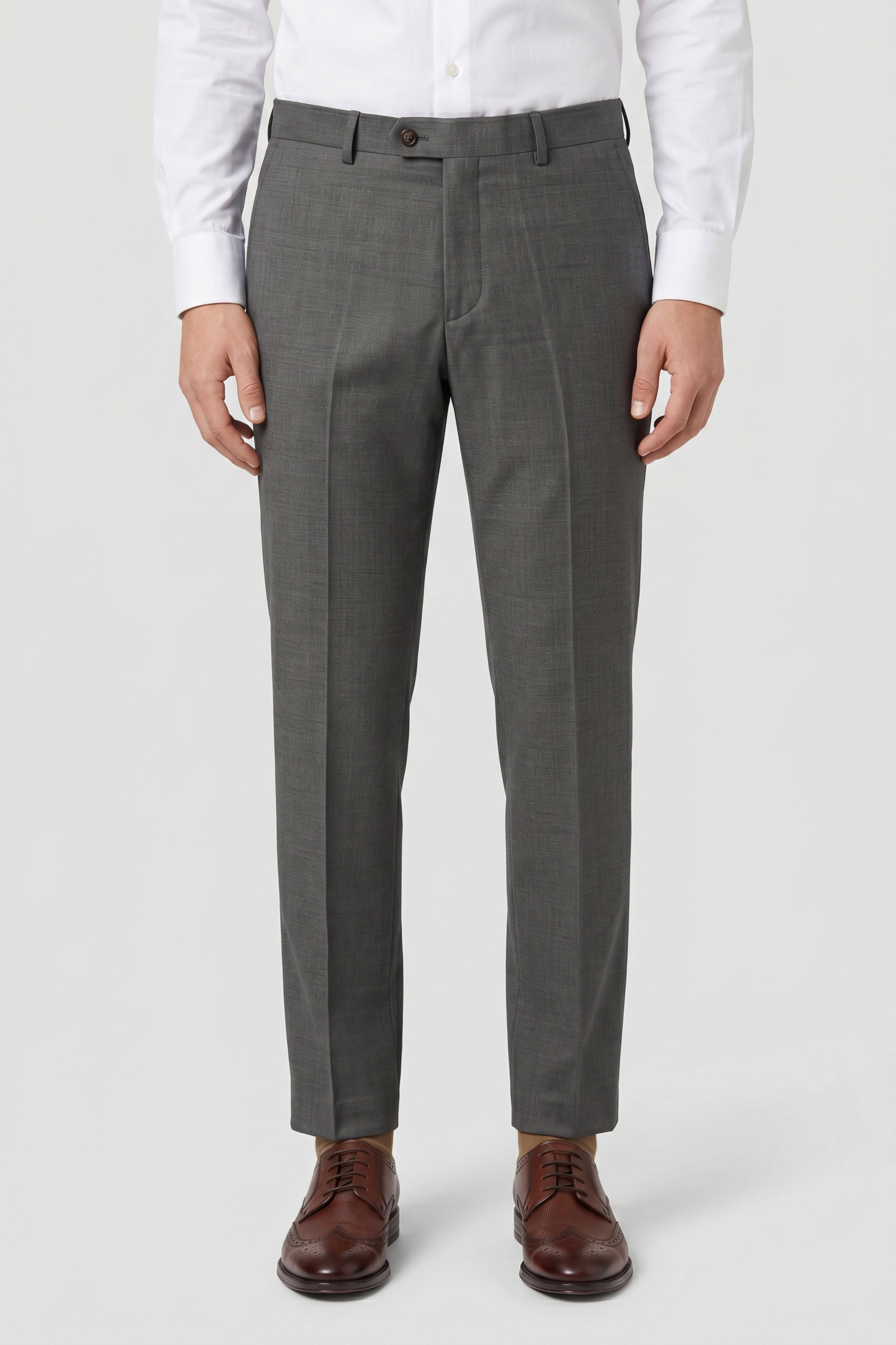 Pantalones de vestir de sarga para hombre - Verde oscuro