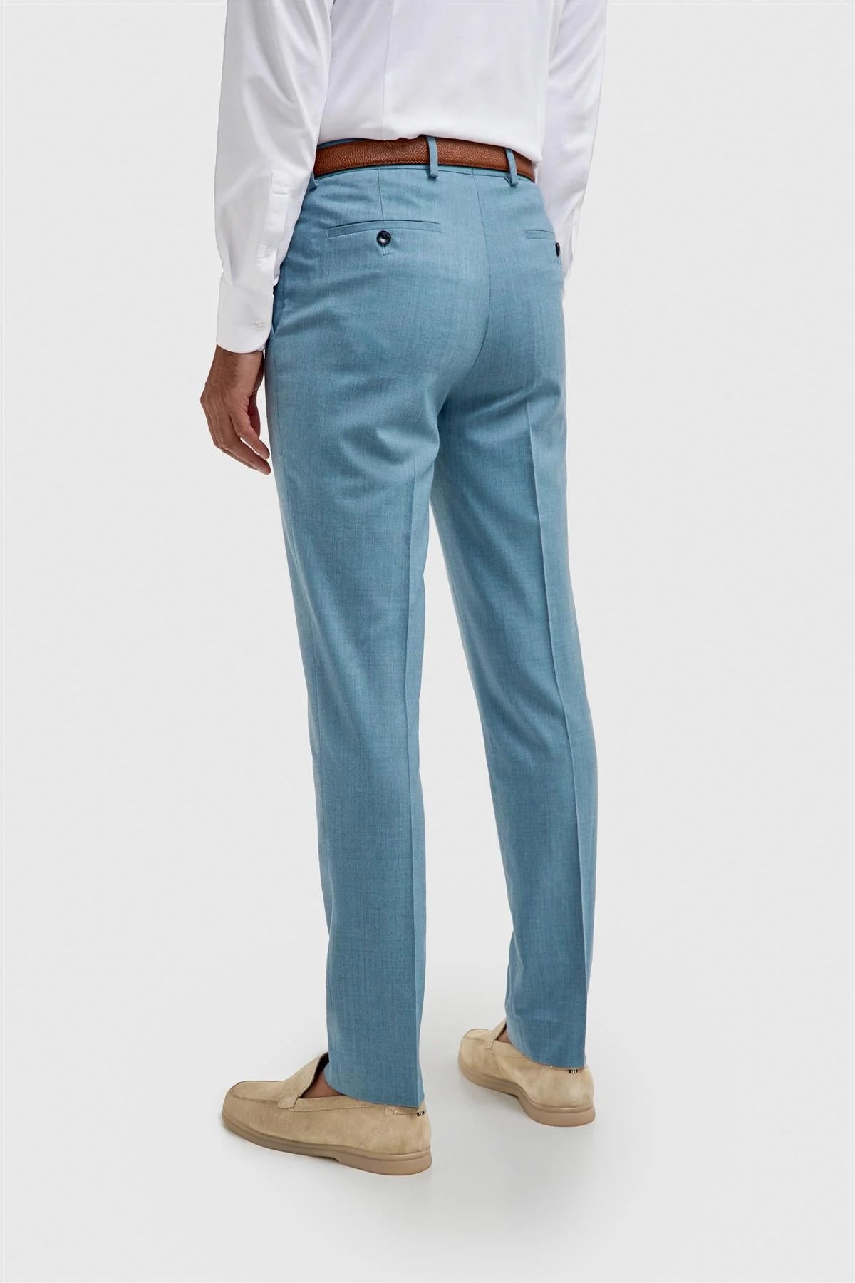 Herren Woll-Slim-Fit-Formelhose – James – Marineblau