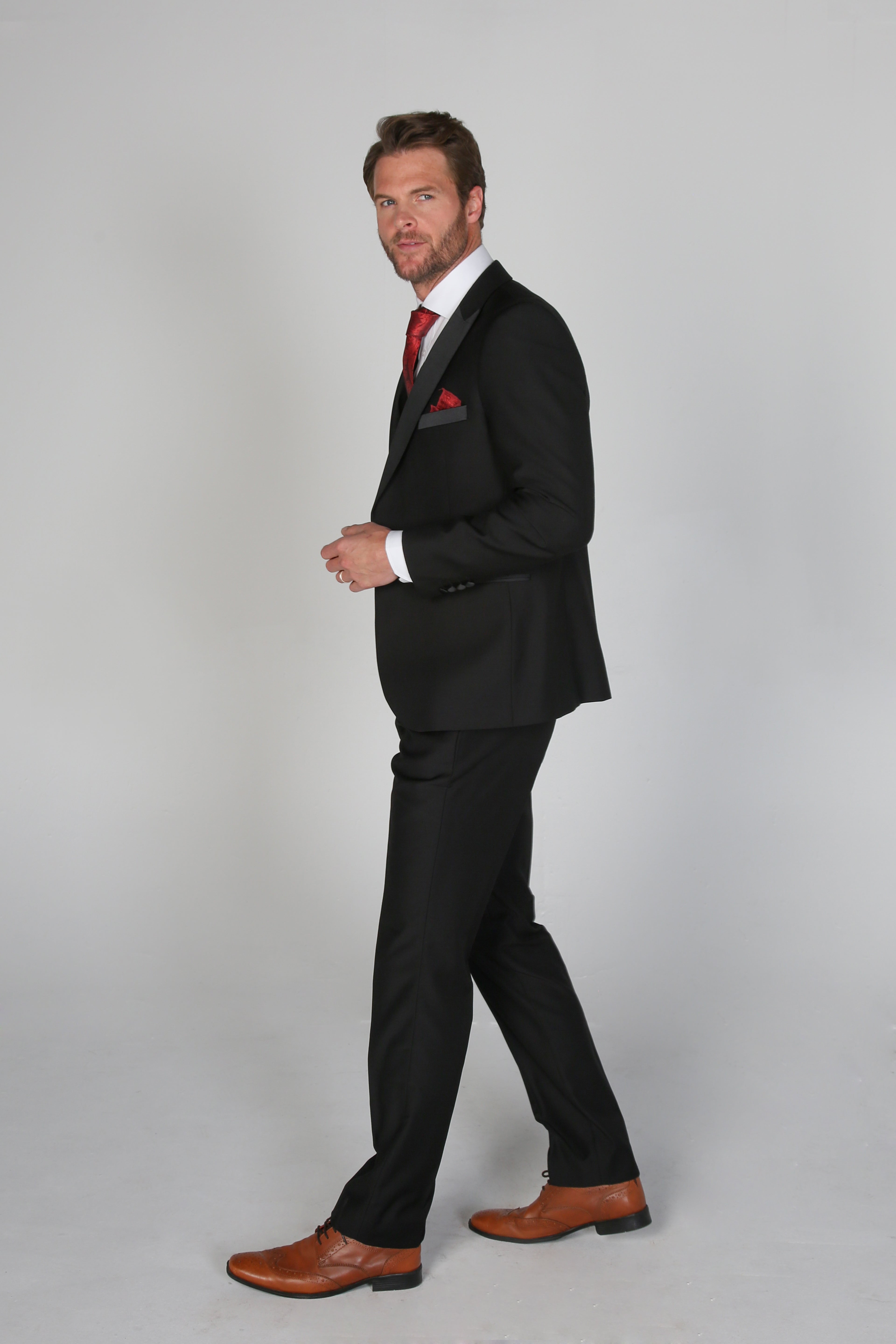 Father & Son Matching 3-Piece Tuxedo Dinner Suit Set - Harry Black