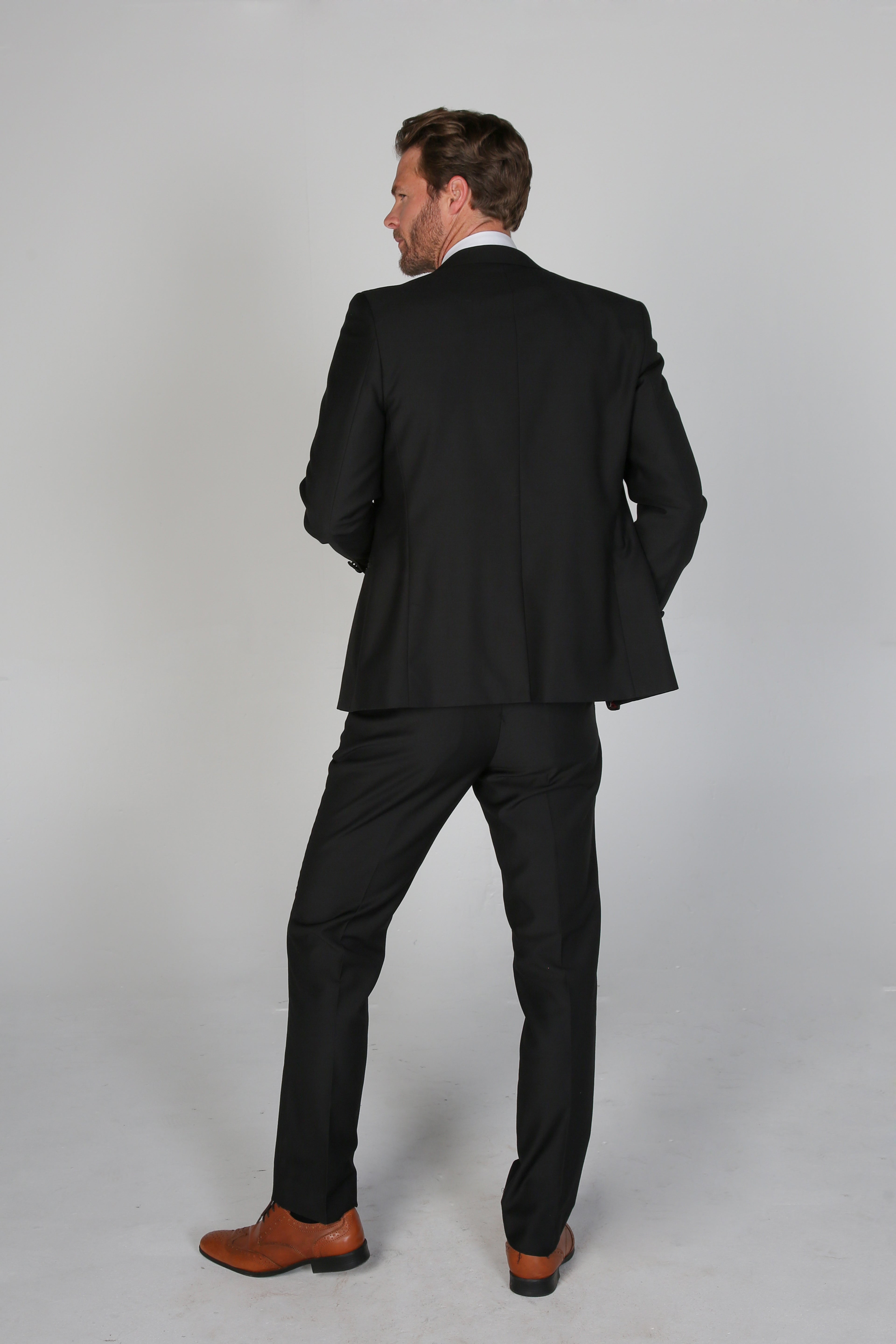 Father & Son Matching 3-Piece Tuxedo Dinner Suit Set - Harry Black