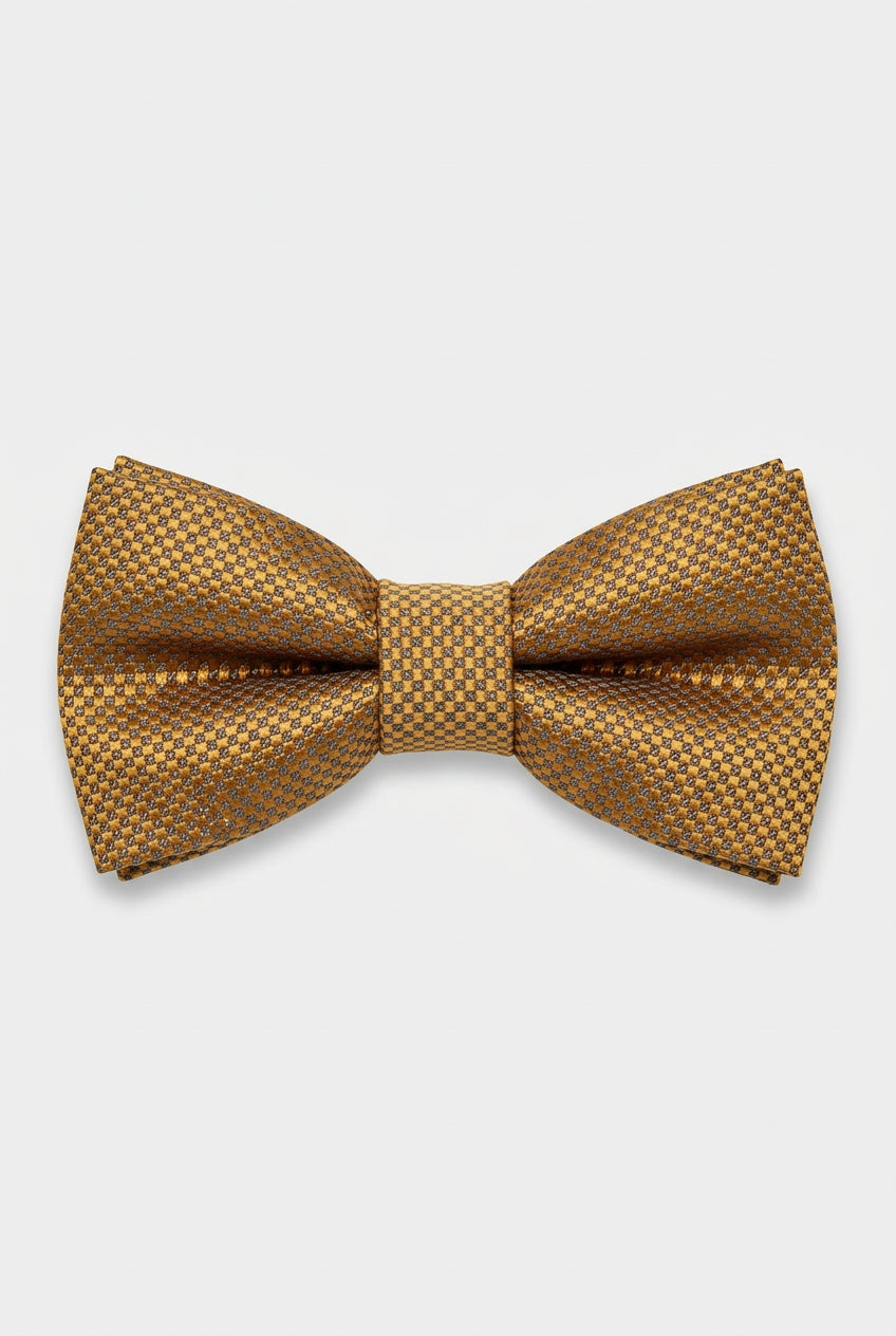 Pajarita de Jacquard Preanudada para Niños - Amarillo Mostaza