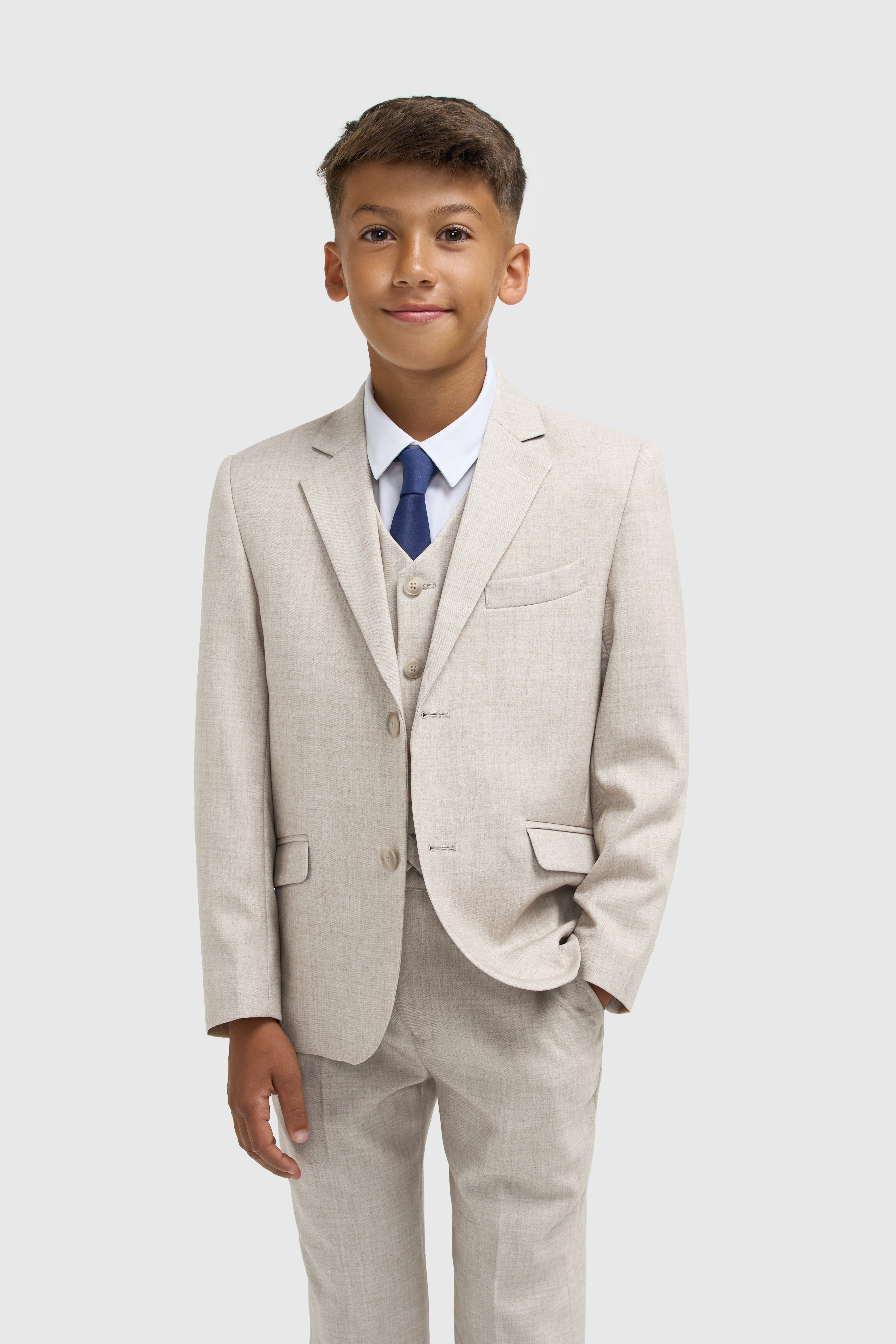 Premium Slim Fit Boys Suit – MALIBU - Beige