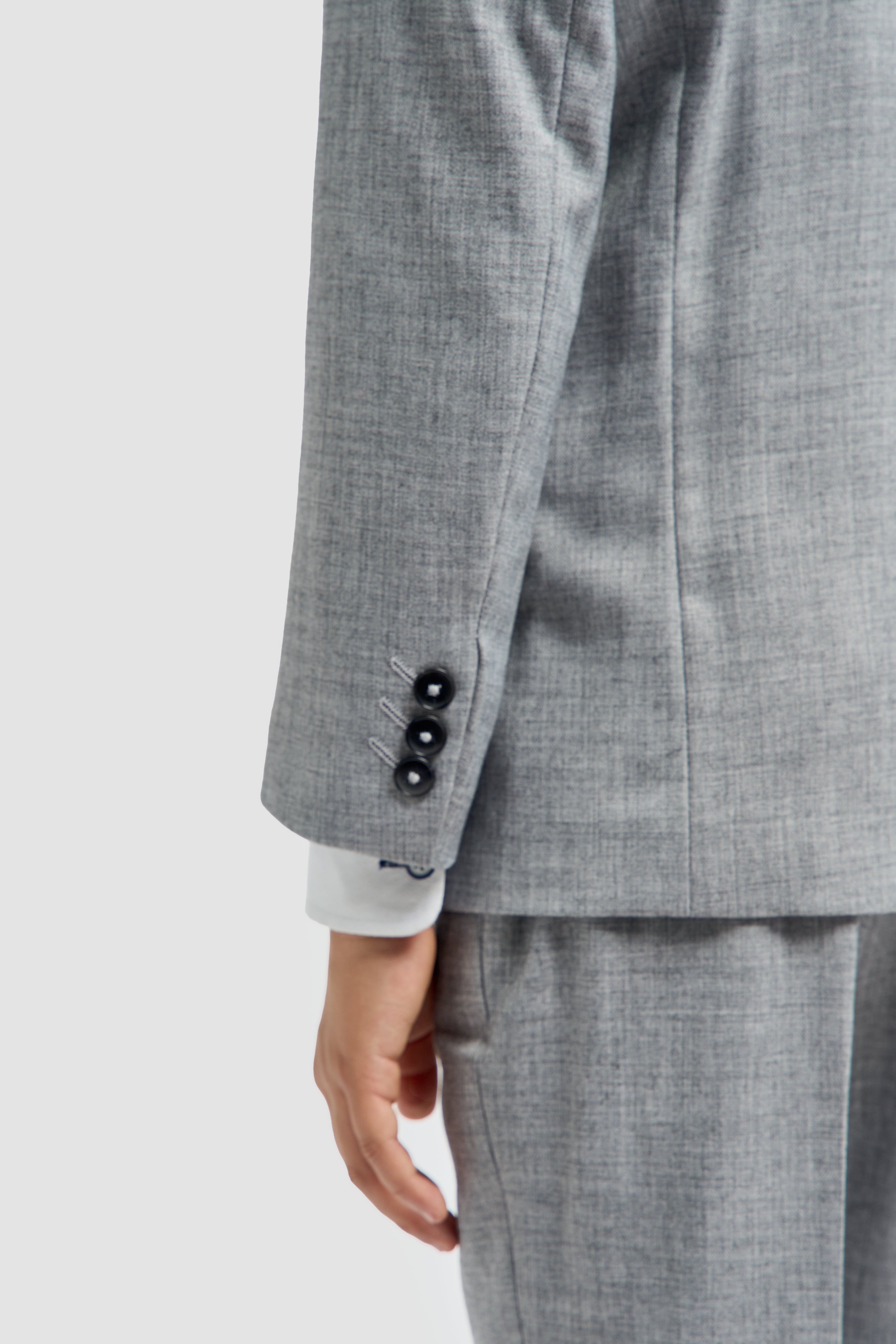Premium Slim Fit Boys Suit – MALIBU - Grey Detail Picture