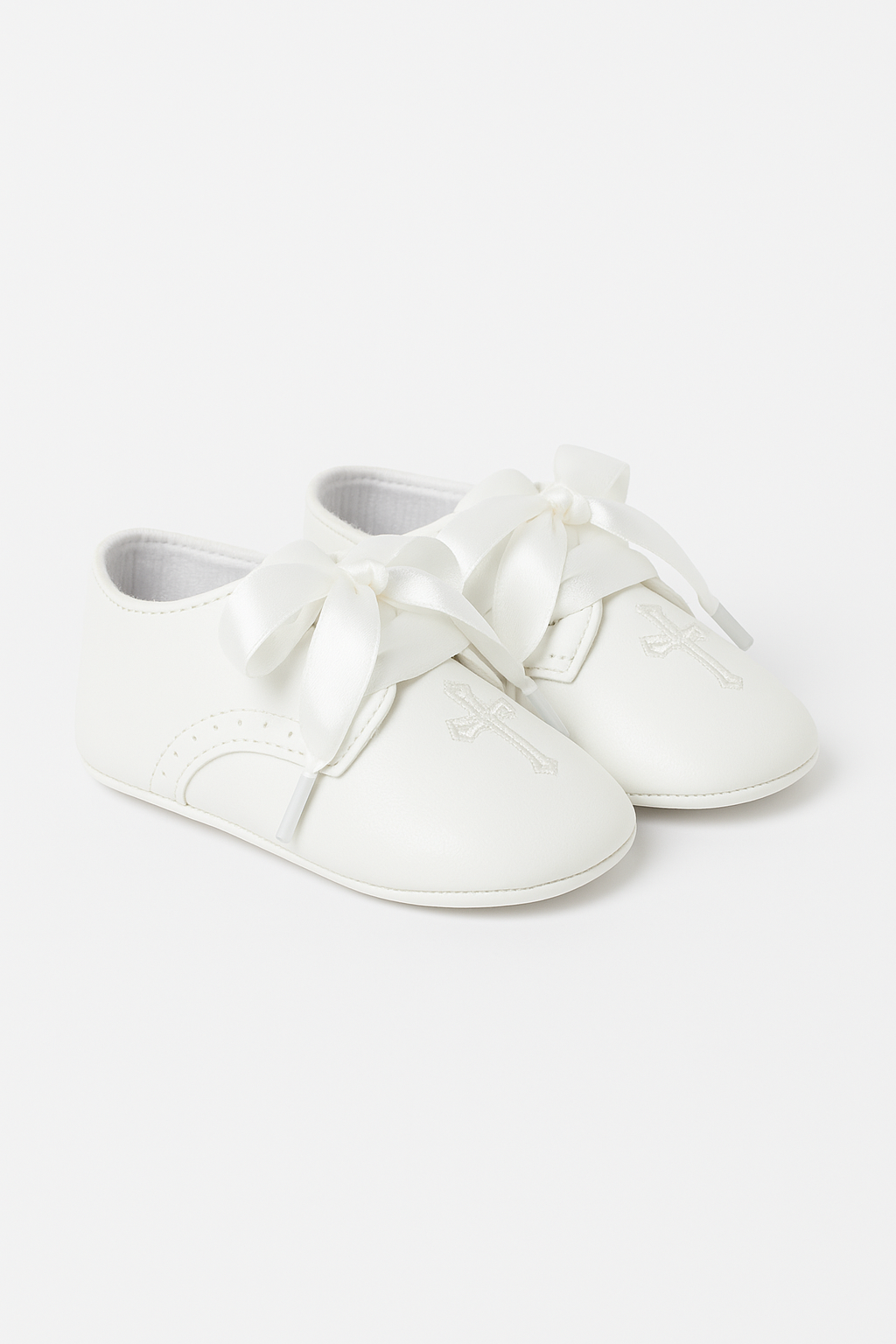 Unisex Christening Baby Pre-Walkers Shoes - 912 - Ivory Pair Side Picture