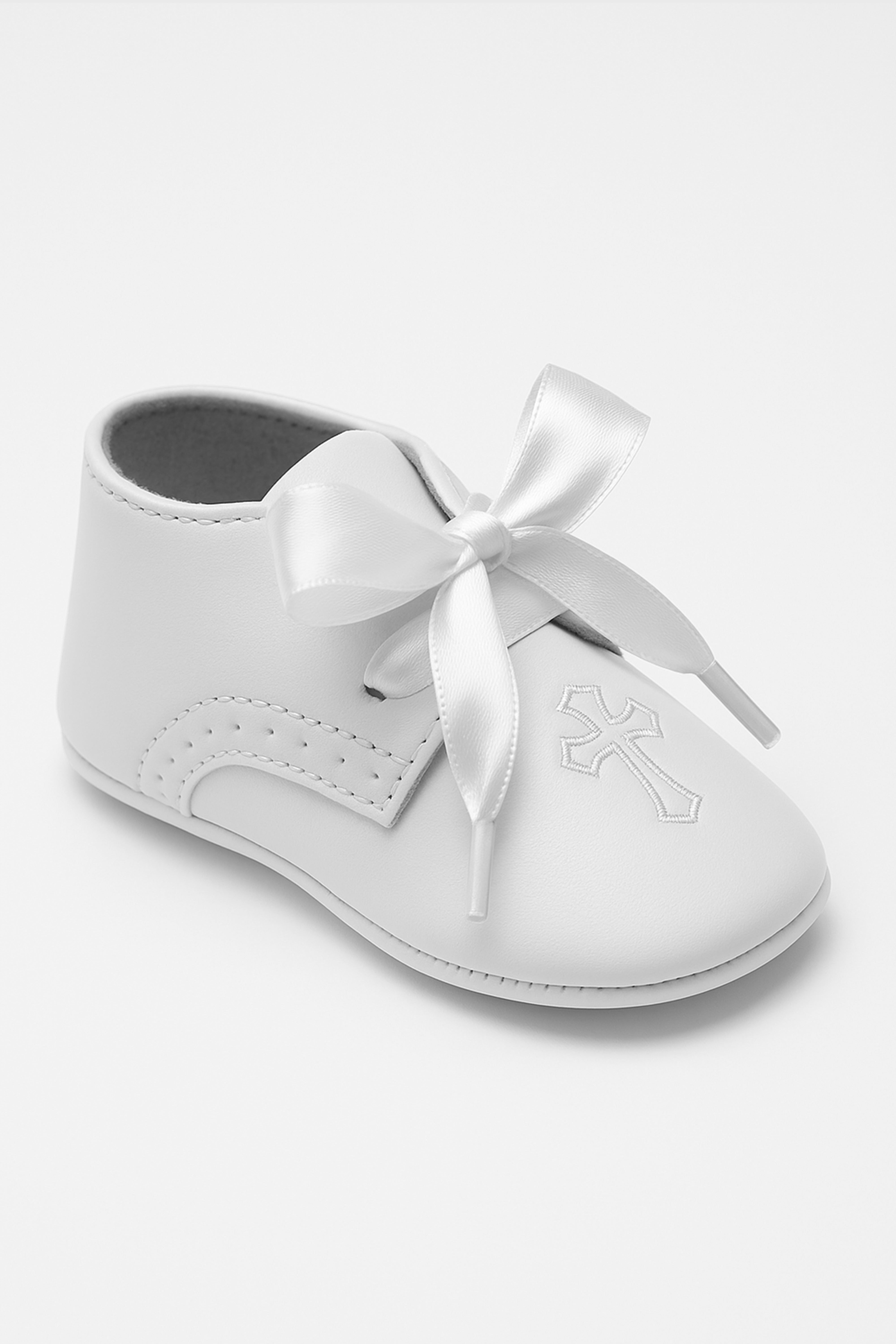 Unisex Christening Baby Pre-Walkers Shoes - 912 - White Side Picture