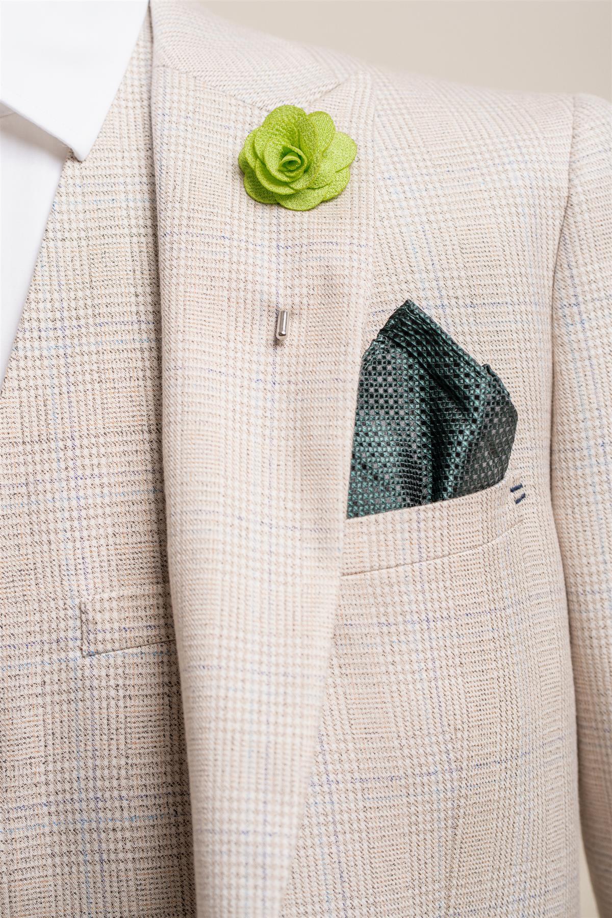 Unisex Flower Suit Blazer Lapel Pin - Green