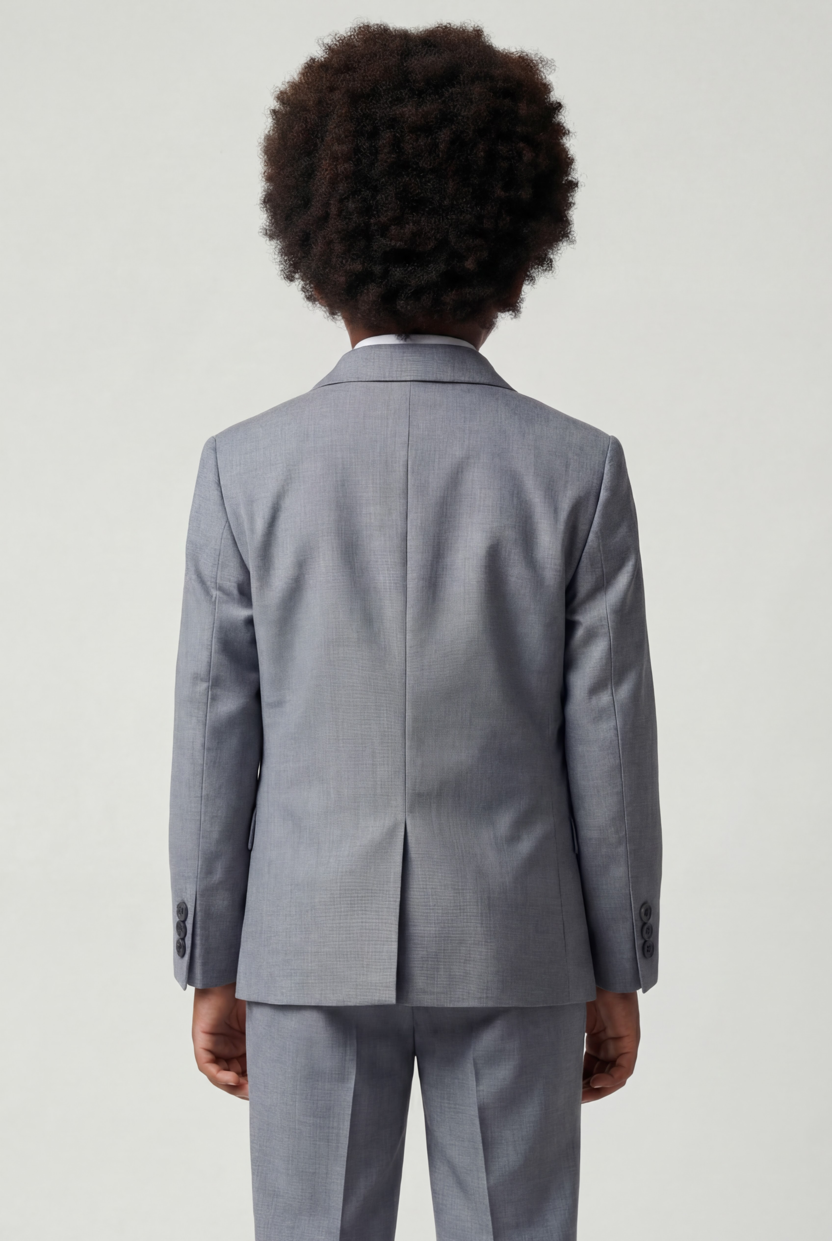 Completo da ragazzo 4 pezzi slim fit doppiopetto - grigio