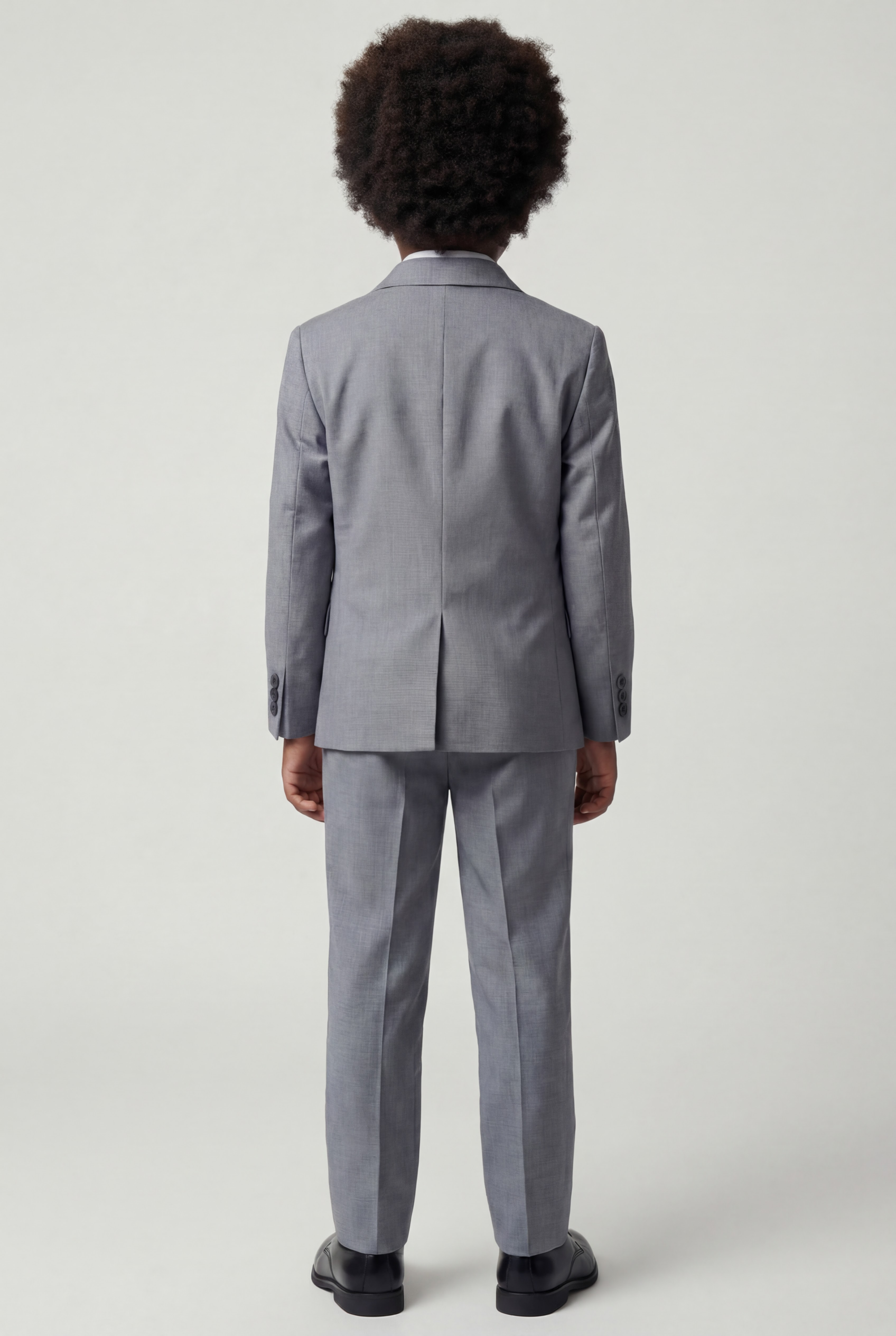 Completo da ragazzo 4 pezzi slim fit doppiopetto - grigio