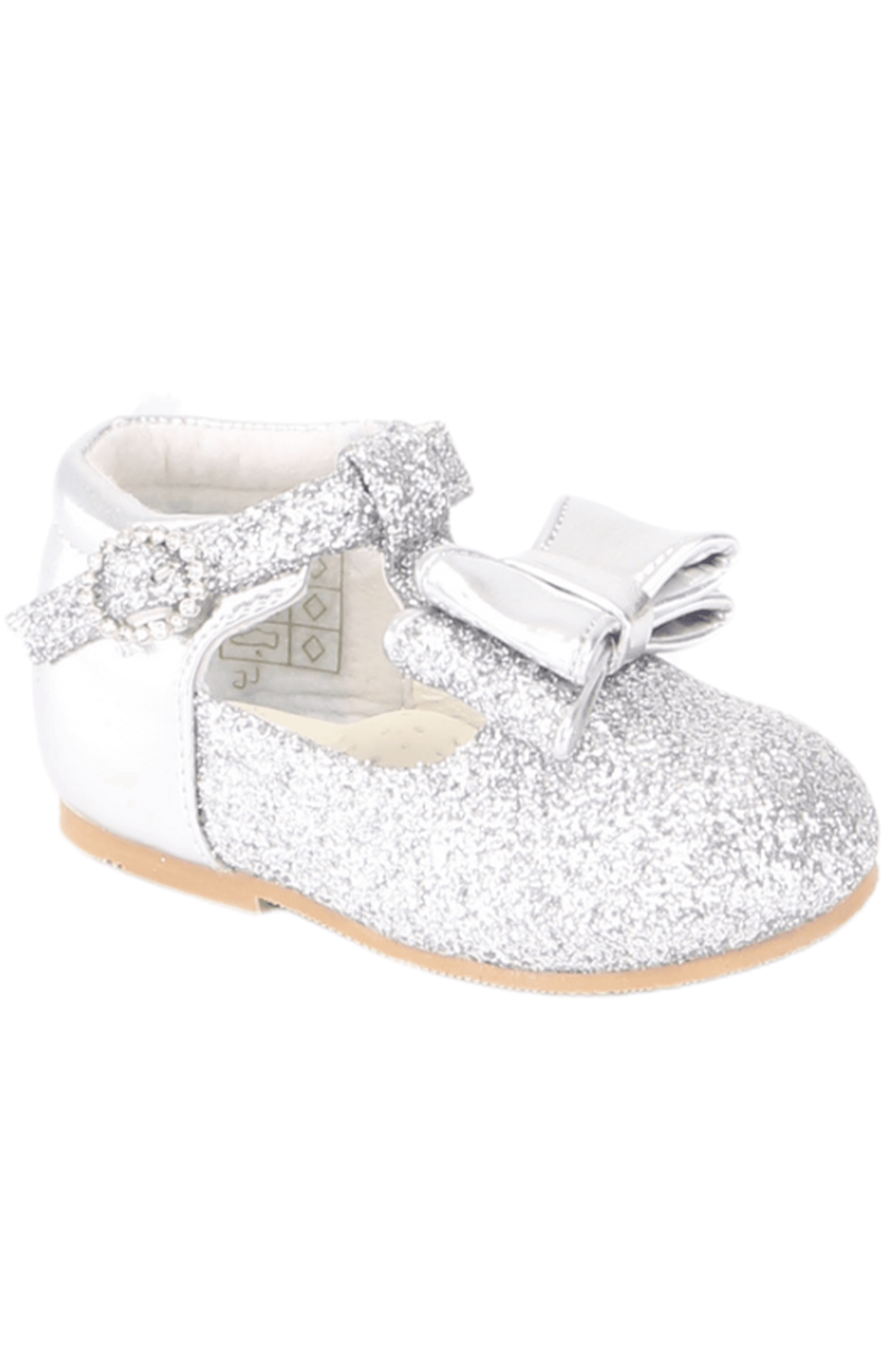 Baby Mädchen Glitzernde Mary Jane Schuhe - CORA - Silber